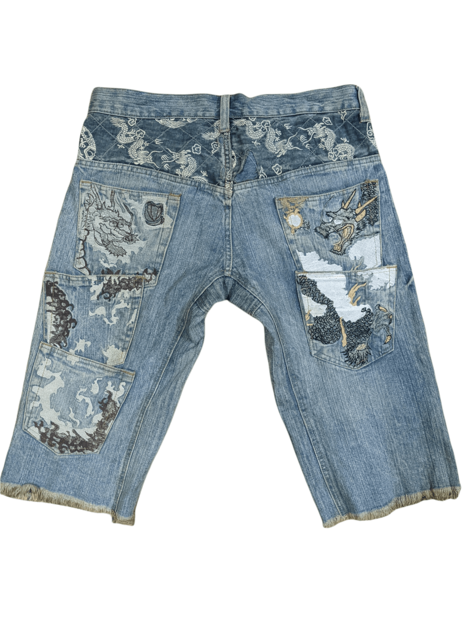 Japanese Brand Sukajan Multipocket Embroidery Dragon Jeans Size US 36 / EU 52 - 1 Thumbnail