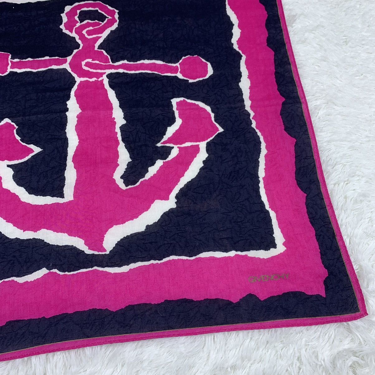 Designer × Givenchy GIVENCHY handkerchief handky pocket square anchor design Size ONE SIZE - 7 Thumbnail