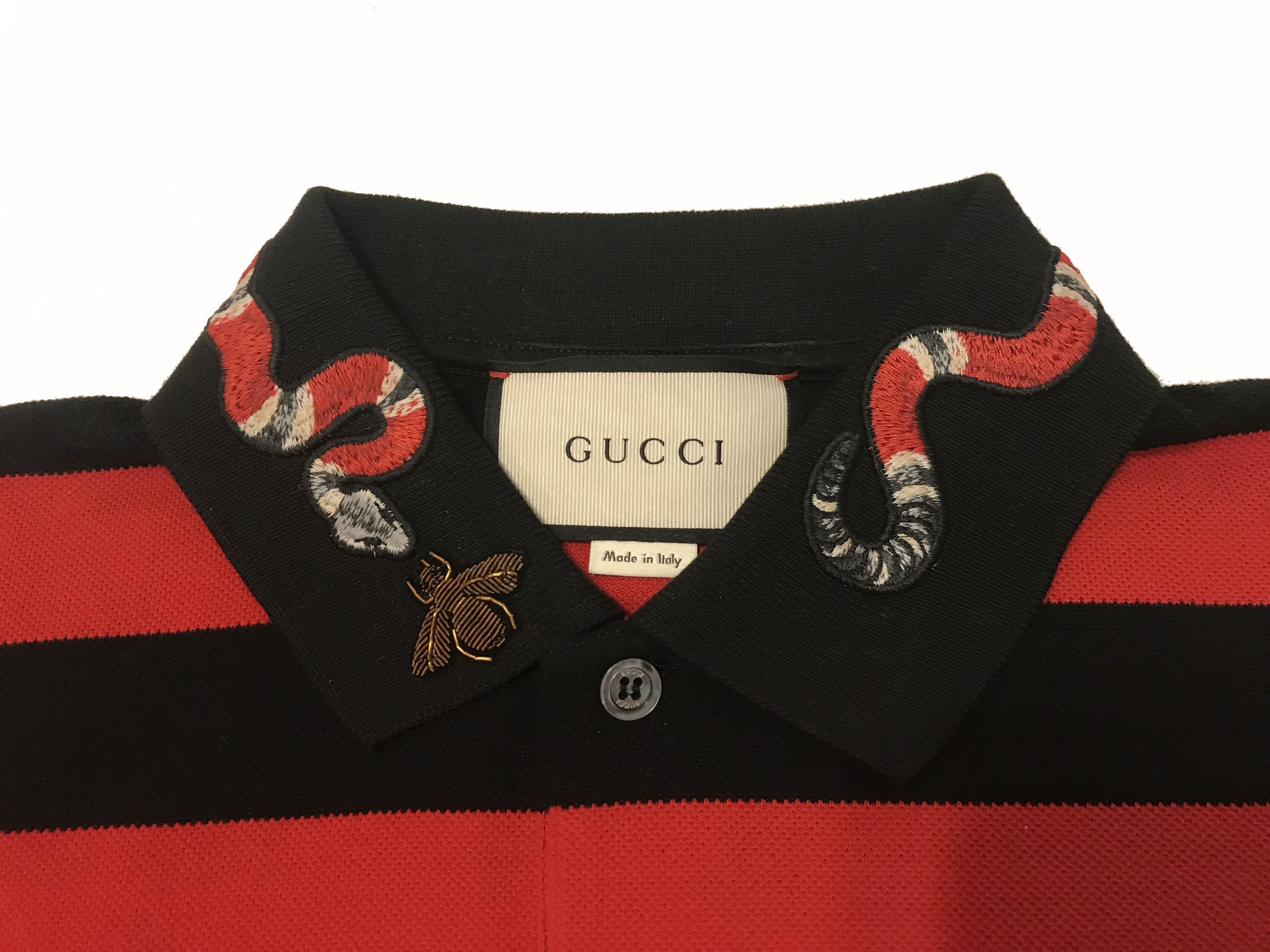 Gucci Gucci Cotton Polo with Kingsnake embroidery Grailed