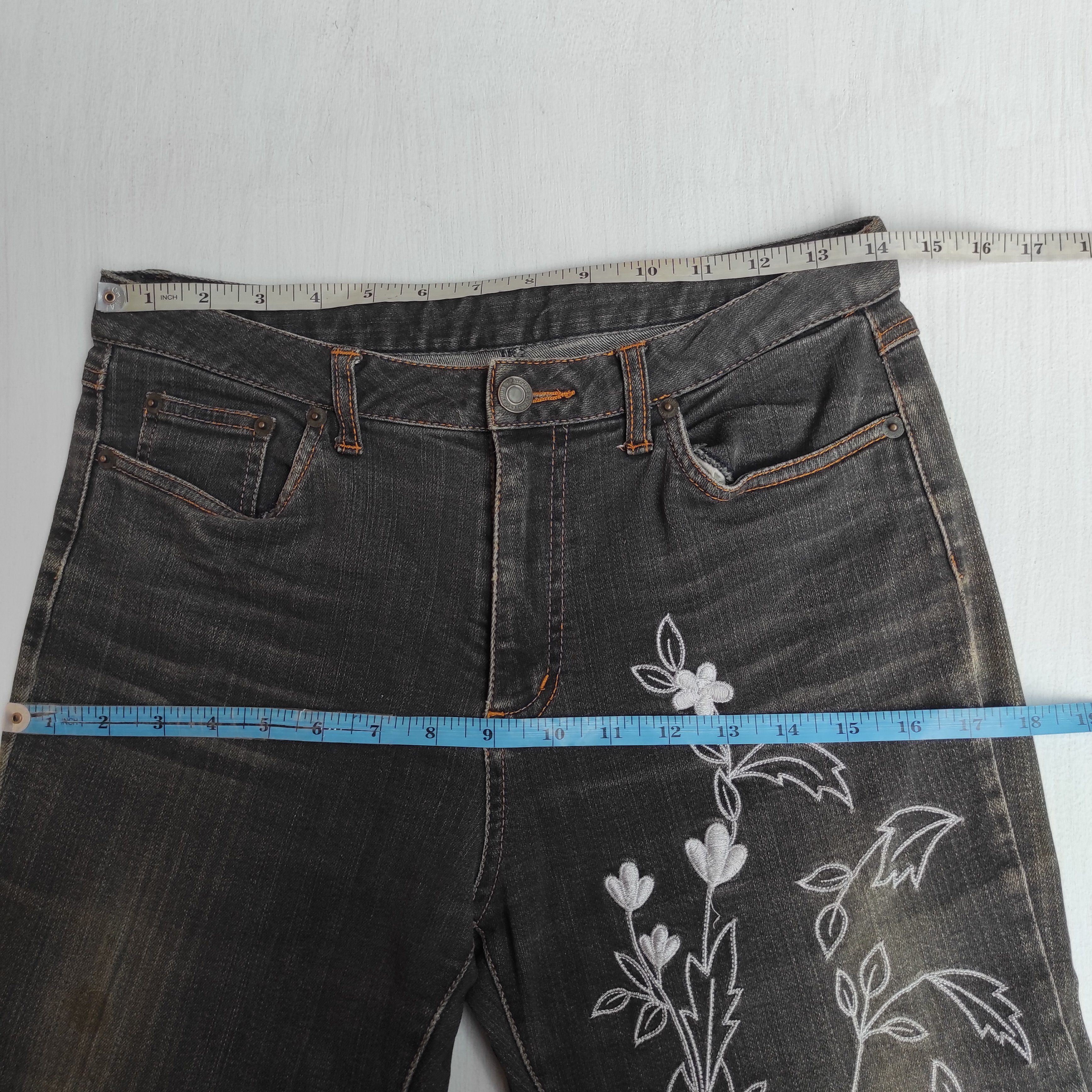 Hysteric Glamour Flare Jeans Embroidered denim women Size 28" / US 6 / IT 42 - 15 Thumbnail
