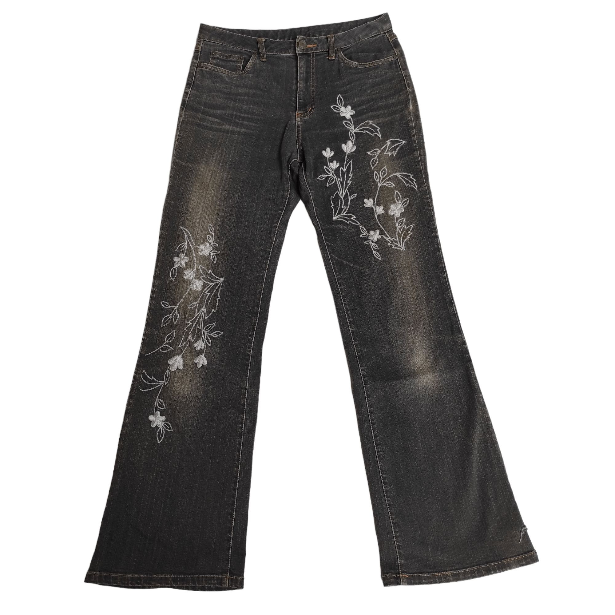 Flare Jeans Embroidered denim women