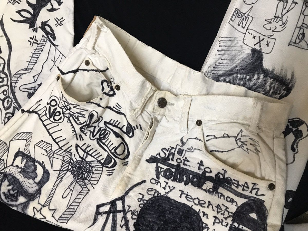 Art Comes First × Levi's × Vintage Vintage Levis art gravity pants Distressed ..... Size US 30 / EU 46 - 4 Thumbnail