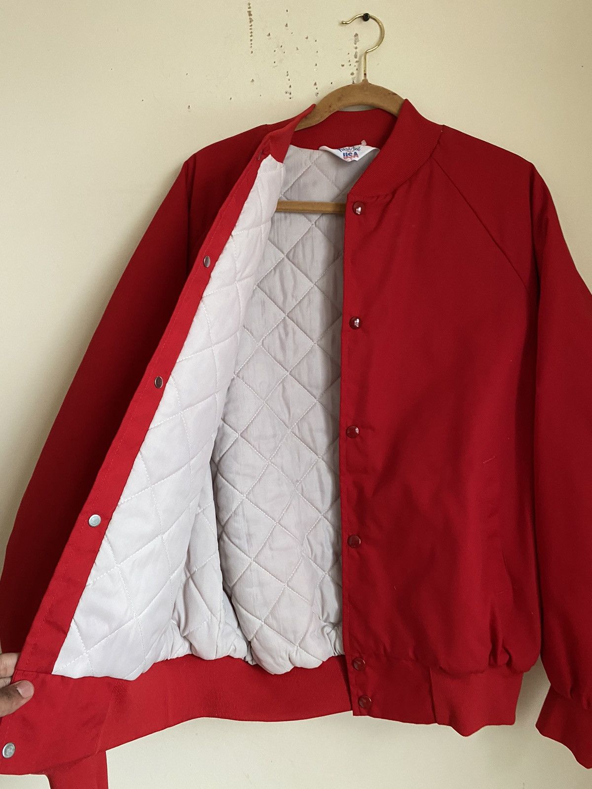 Vintage Vintage 90s/80s varsity jacket plain Size US L / EU 52-54 / 3 - 3 Thumbnail