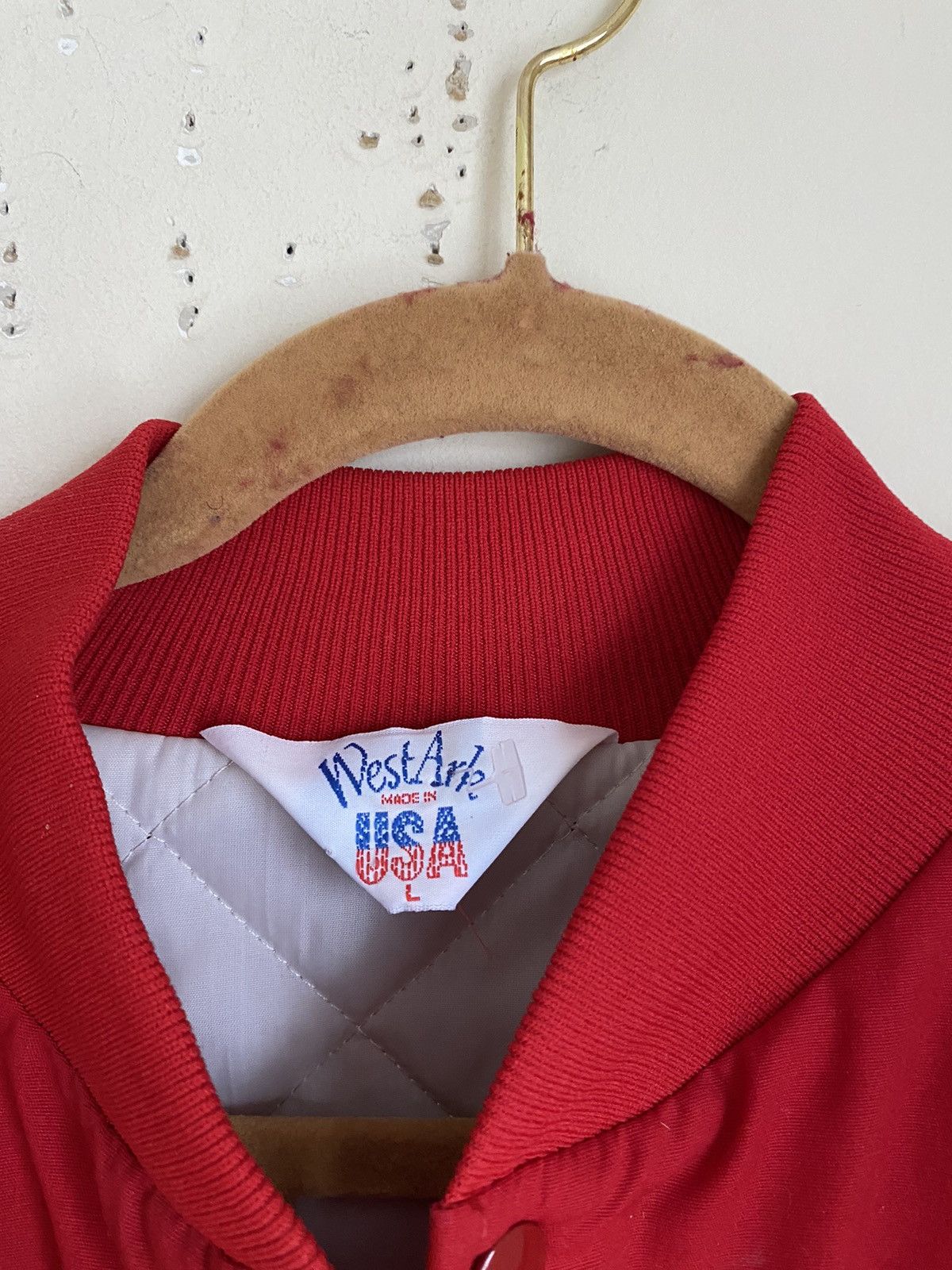 Vintage Vintage 90s/80s varsity jacket plain Size US L / EU 52-54 / 3 - 2 Thumbnail