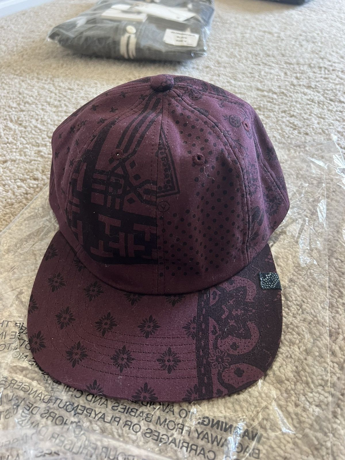 image of Visvim 20Aw Ict Purple Bandana Cap Ml in Purple Burgundy, Men's