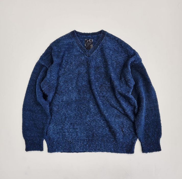 Visvim Visvim 21aw ICT Amplus V-Neck L/S Size2 Dk.indigo | Grailed