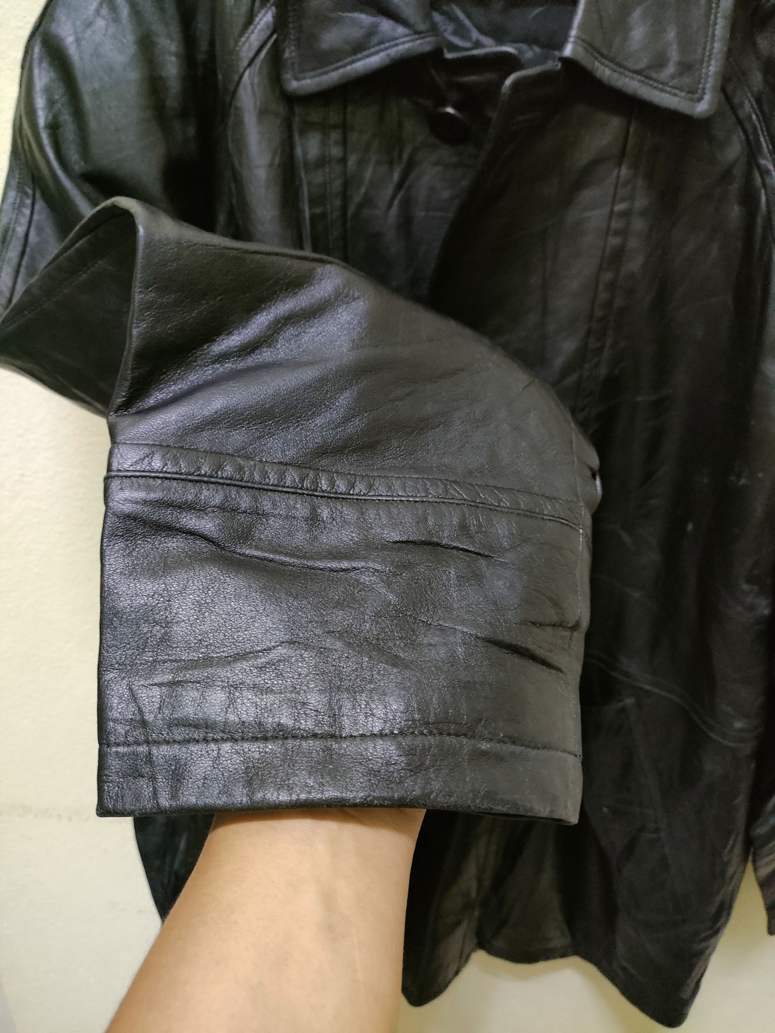 Genuine Leather × Pierre Balmain Pierre Balmain Leather Long Jacket Size US L / EU 52-54 / 3 - 2 Thumbnail
