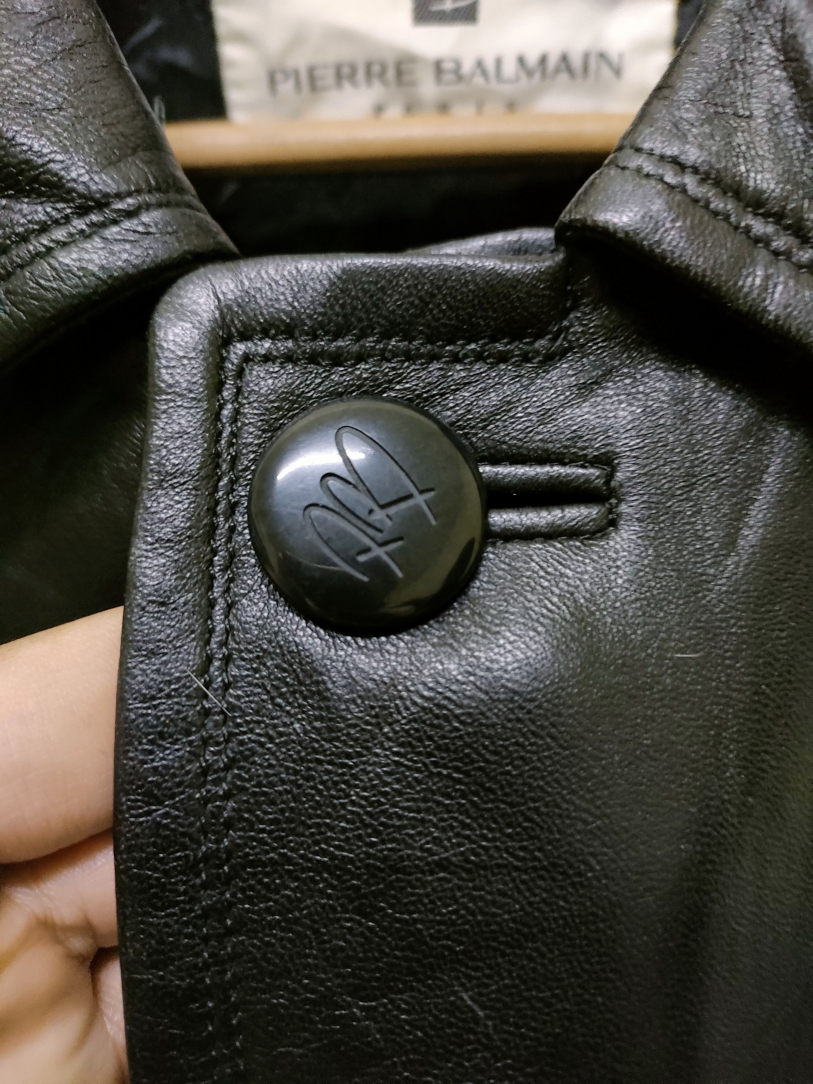 Genuine Leather × Pierre Balmain Pierre Balmain Leather Long Jacket Size US L / EU 52-54 / 3 - 8 Thumbnail