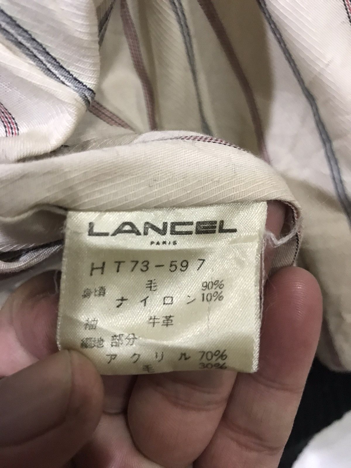 Lancel Vintage Rare LANCEL Leather Sleeve Varsity Jacket Size US L / EU 52-54 / 3 - 11 Thumbnail