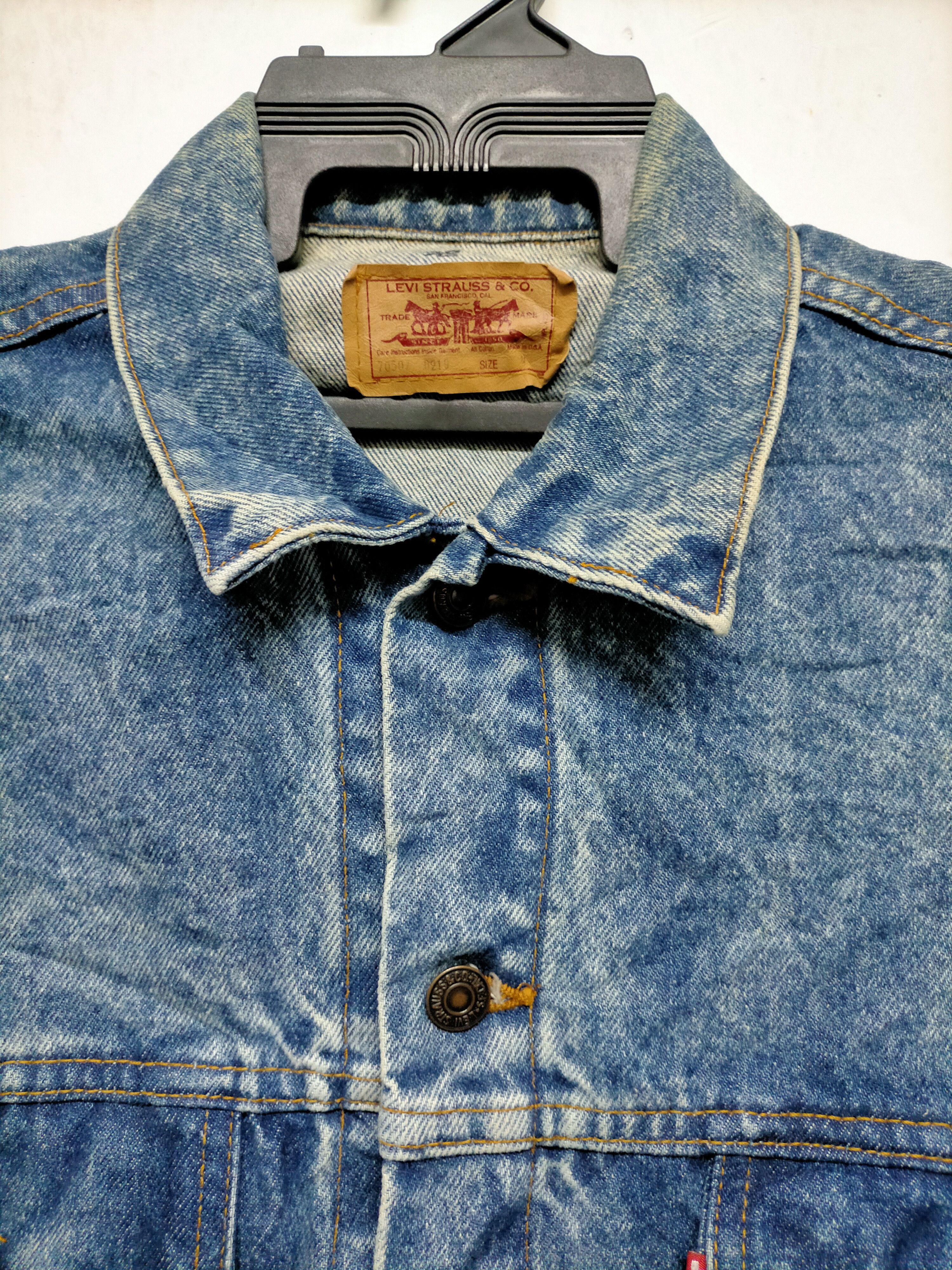 Levi's × Vintage Vintage 80s Levis 507 Acid Wash Trucker Jacket Size US M / EU 48-50 / 2 - 6 Thumbnail