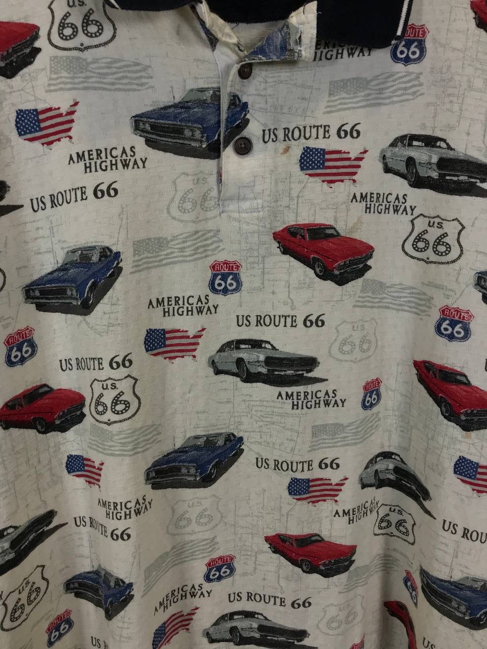 Other Vintage USA Route 66 Cars polo tee Size US XXL / EU 58 / 5 - 3 Thumbnail