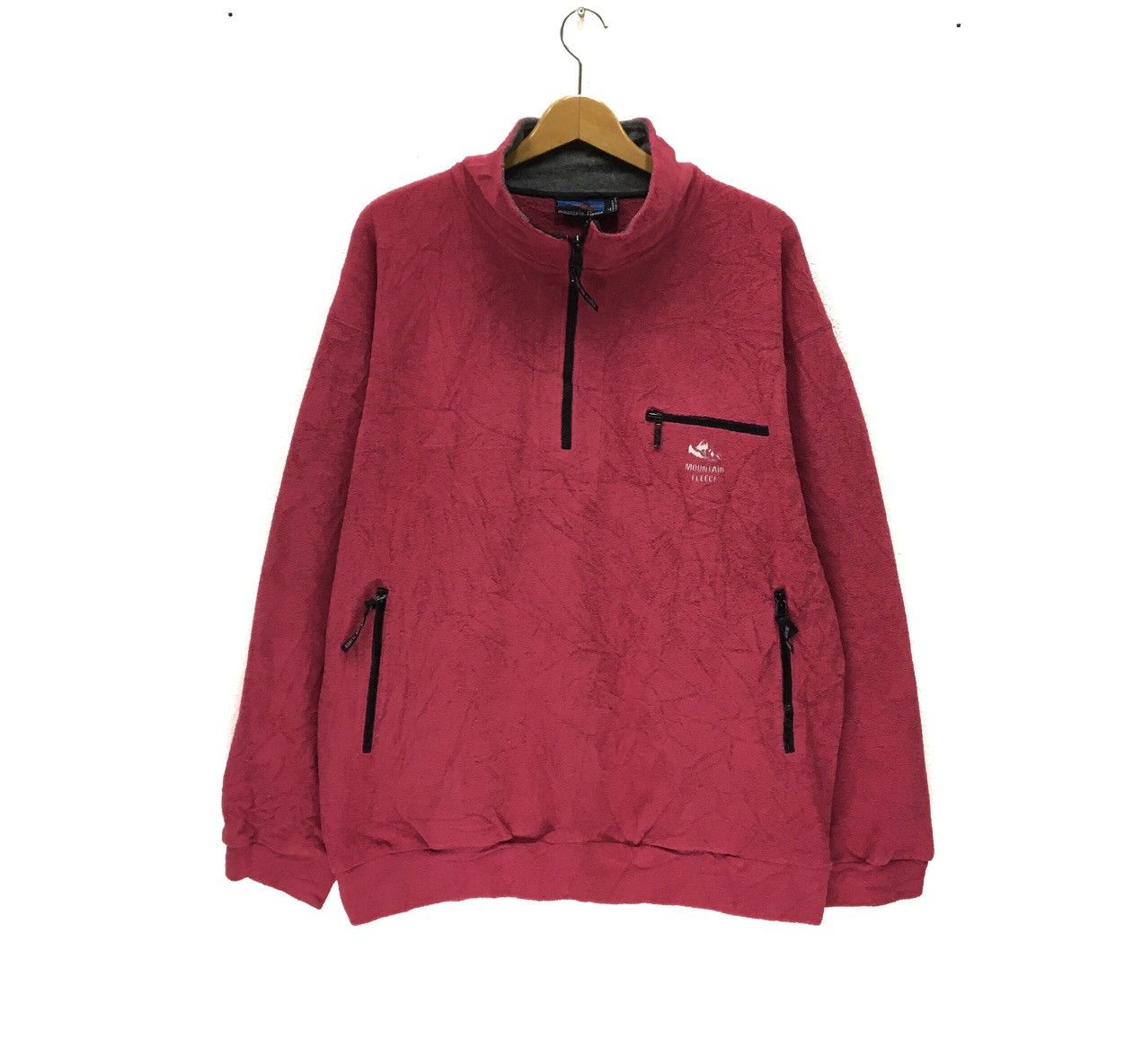 Japanese Brand Mountain Fleece Half Zip Small Logo Sweatshirt Size US L / EU 52-54 / 3 - 1 Thumbnail