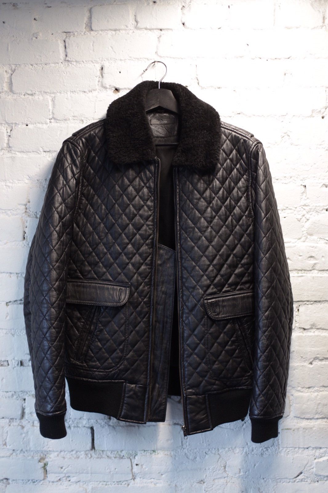 Corpus Corpus Quilted Leather Bomber Jacket Size US M / EU 48-50 / 2 - 2 Thumbnail