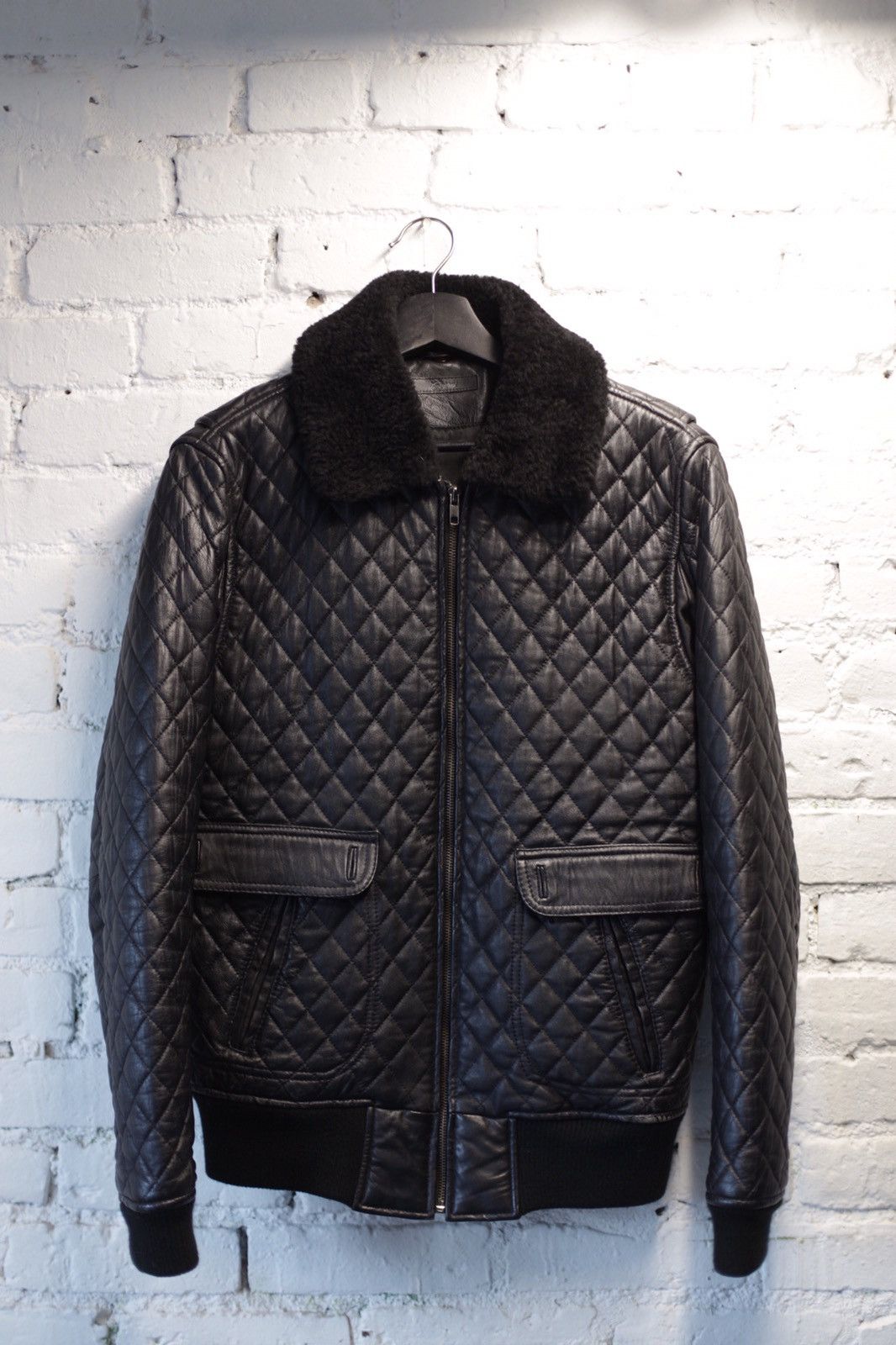 Corpus Corpus Quilted Leather Bomber Jacket Size US M / EU 48-50 / 2 - 1 Thumbnail