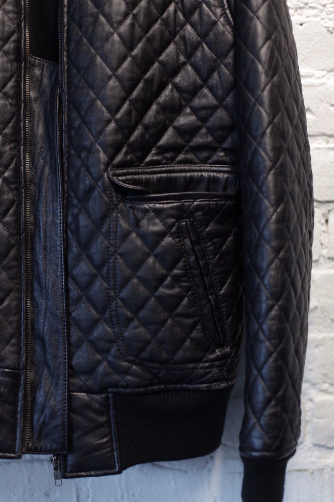 Corpus Corpus Quilted Leather Bomber Jacket Size US M / EU 48-50 / 2 - 5 Thumbnail