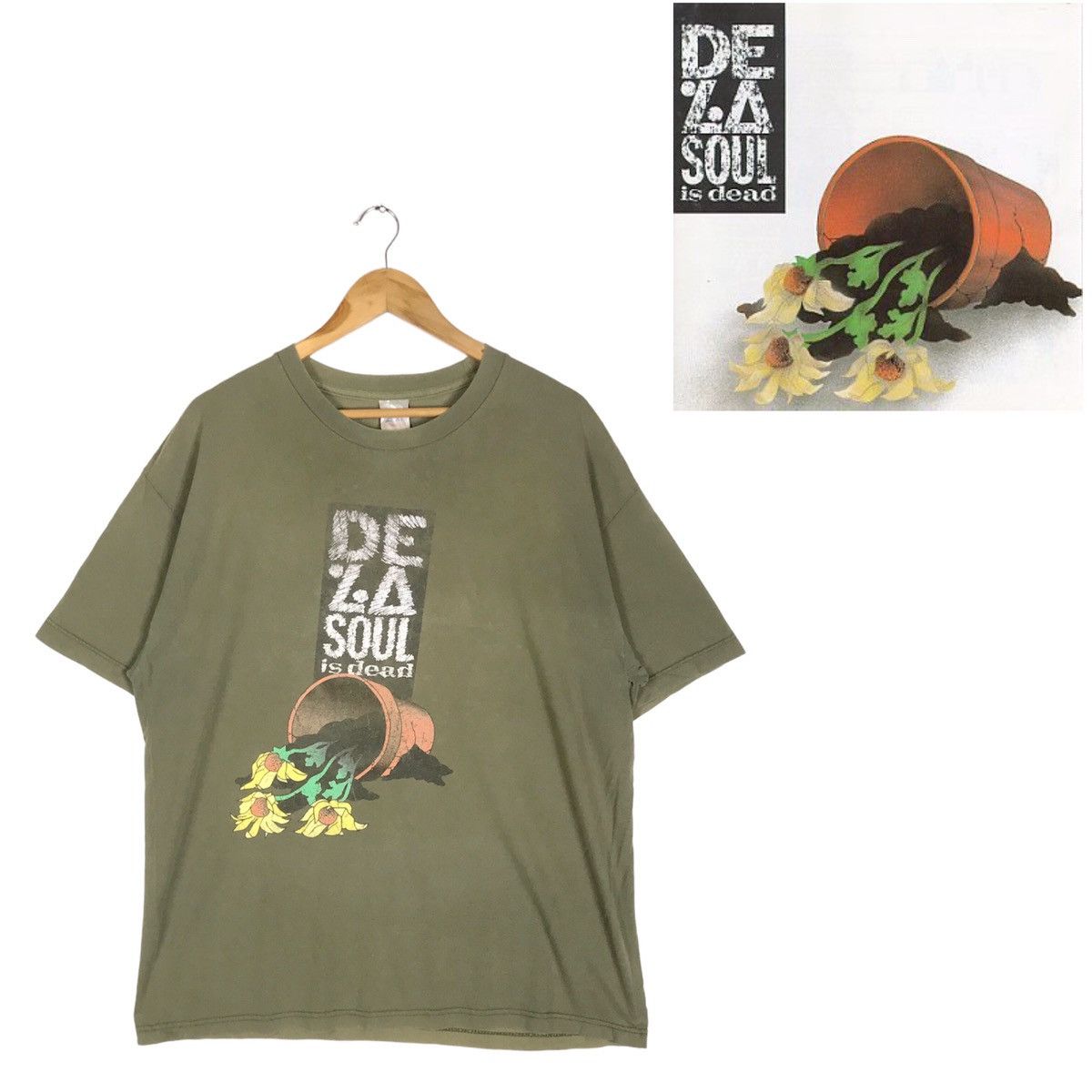 Rap Tees Vintage 1991 American Hiphop Group De La Soul Is Dead Tee Size US XL / EU 56 / 4 - 1 Thumbnail