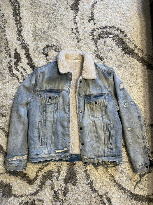 mnml /SHERPA DENIM TRUCKER JACKET L.XL-