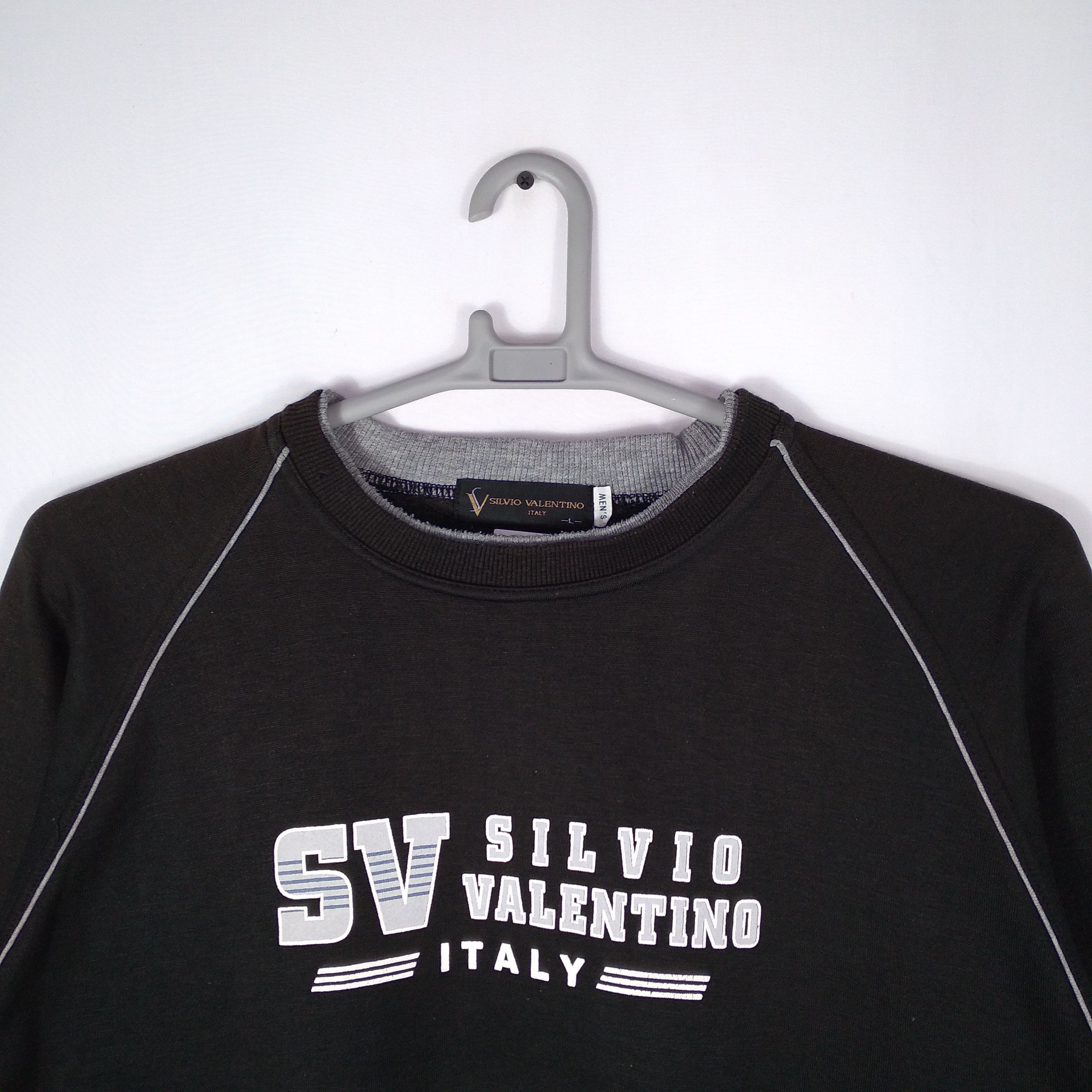 Designer × Vintage Vintage Italian Silvio Valentino Spellout Sweatshirts Size US M / EU 48-50 / 2 - 2 Thumbnail