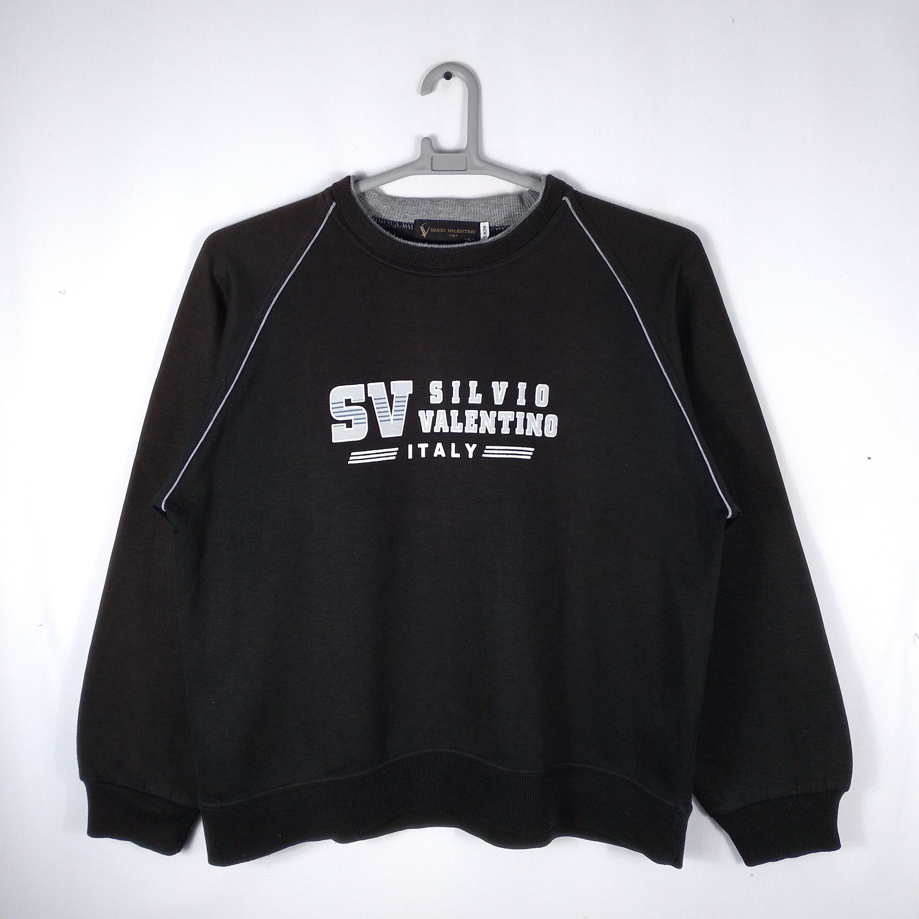 Designer × Vintage Vintage Italian Silvio Valentino Spellout Sweatshirts Size US M / EU 48-50 / 2 - 1 Thumbnail