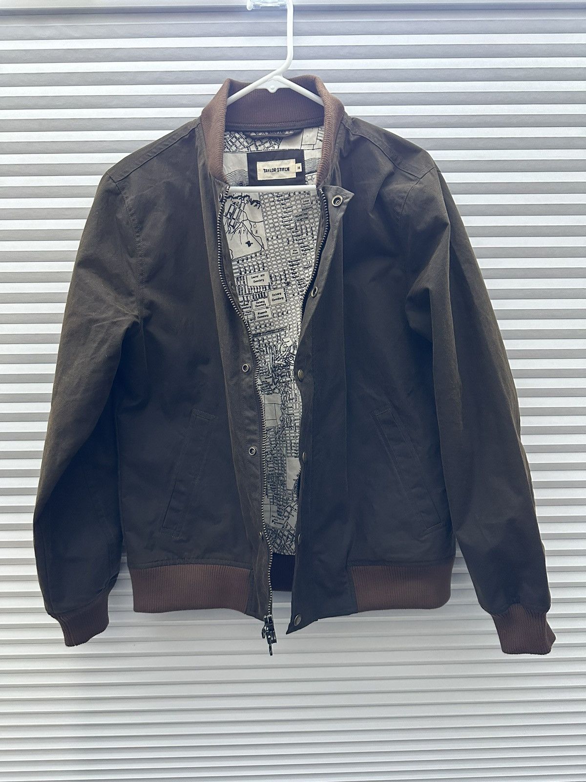 Taylor Stitch The Bomber Jacket in Bark EverWax | Grailed