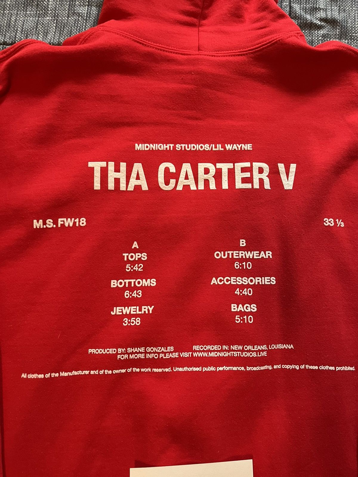 Lil Wayne Lil Wayne x Midnight Studios Carter V Hoodie Size US L / EU 52-54 / 3 - 5 Thumbnail