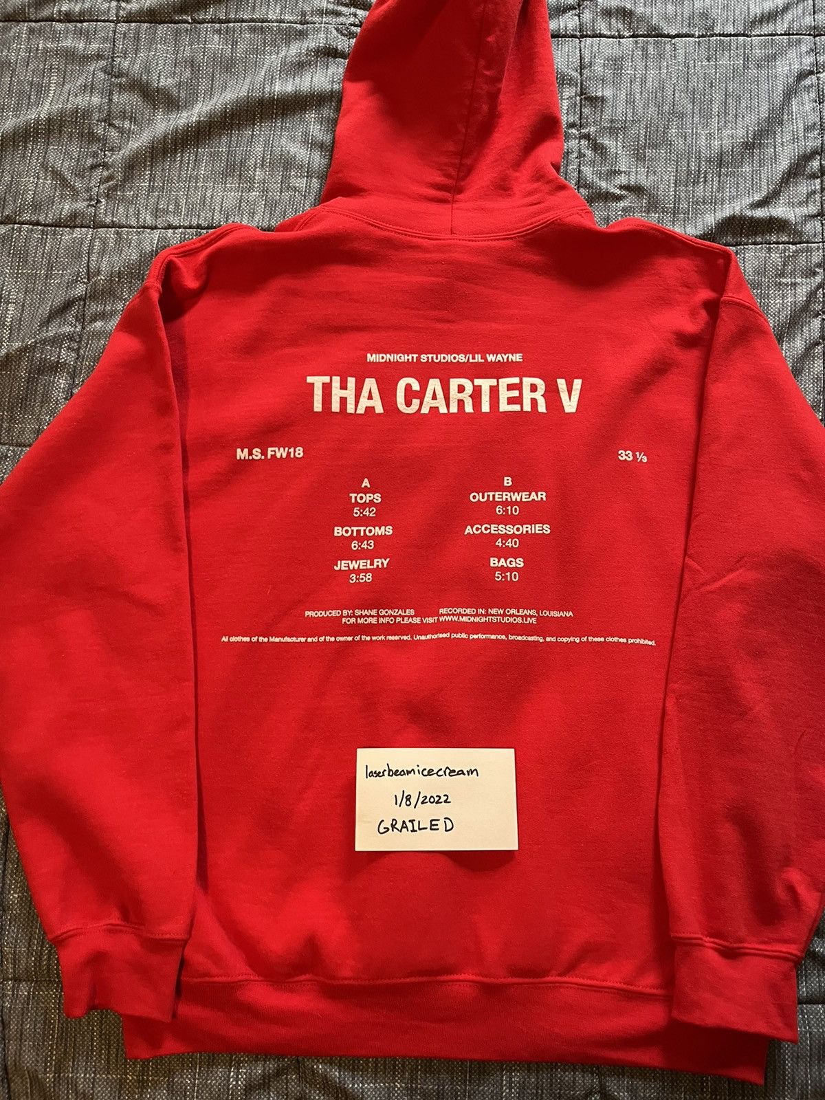Lil Wayne Lil Wayne x Midnight Studios Carter V Hoodie Size US L / EU 52-54 / 3 - 4 Thumbnail