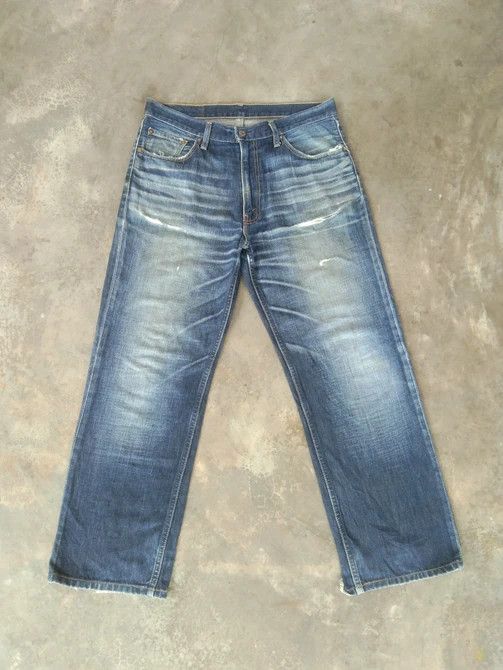 Levi's Vintage Levi's Jeans 502 Straight Leg Distressed Denim 33x28 Size US 33 - 1 Thumbnail