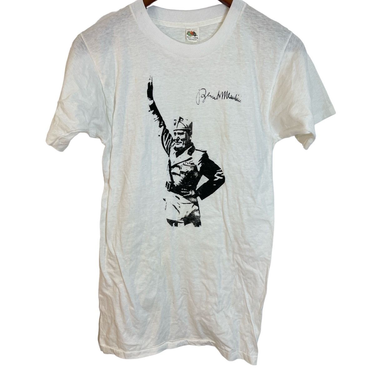 Fruit Of The Loom × Vintage Vintage 70’s Rare Benito Mussolini Dictator ...