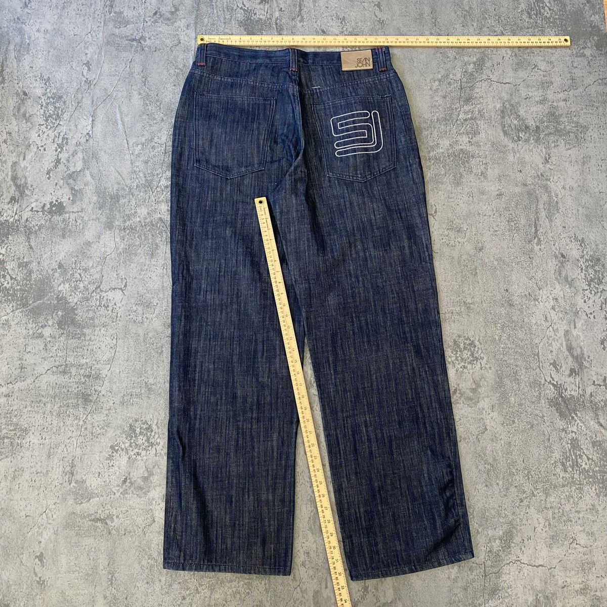 Vintage Vintage y2k Sean John Rap Hiphop Baggy Denim Jeans Sz 36x33 Size US 36 / EU 52 - 4 Thumbnail