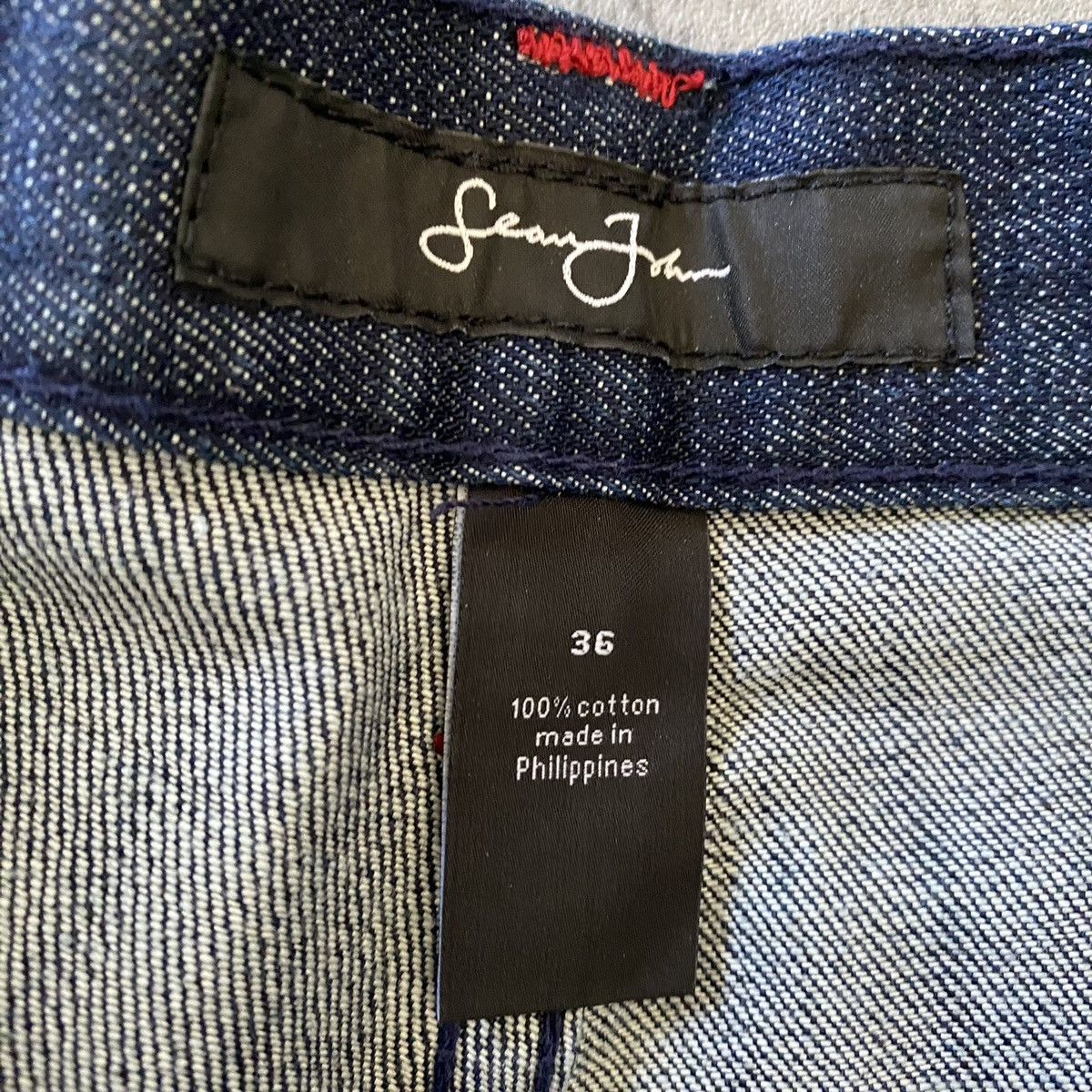 Vintage Vintage y2k Sean John Rap Hiphop Baggy Denim Jeans Sz 36x33 Size US 36 / EU 52 - 3 Thumbnail