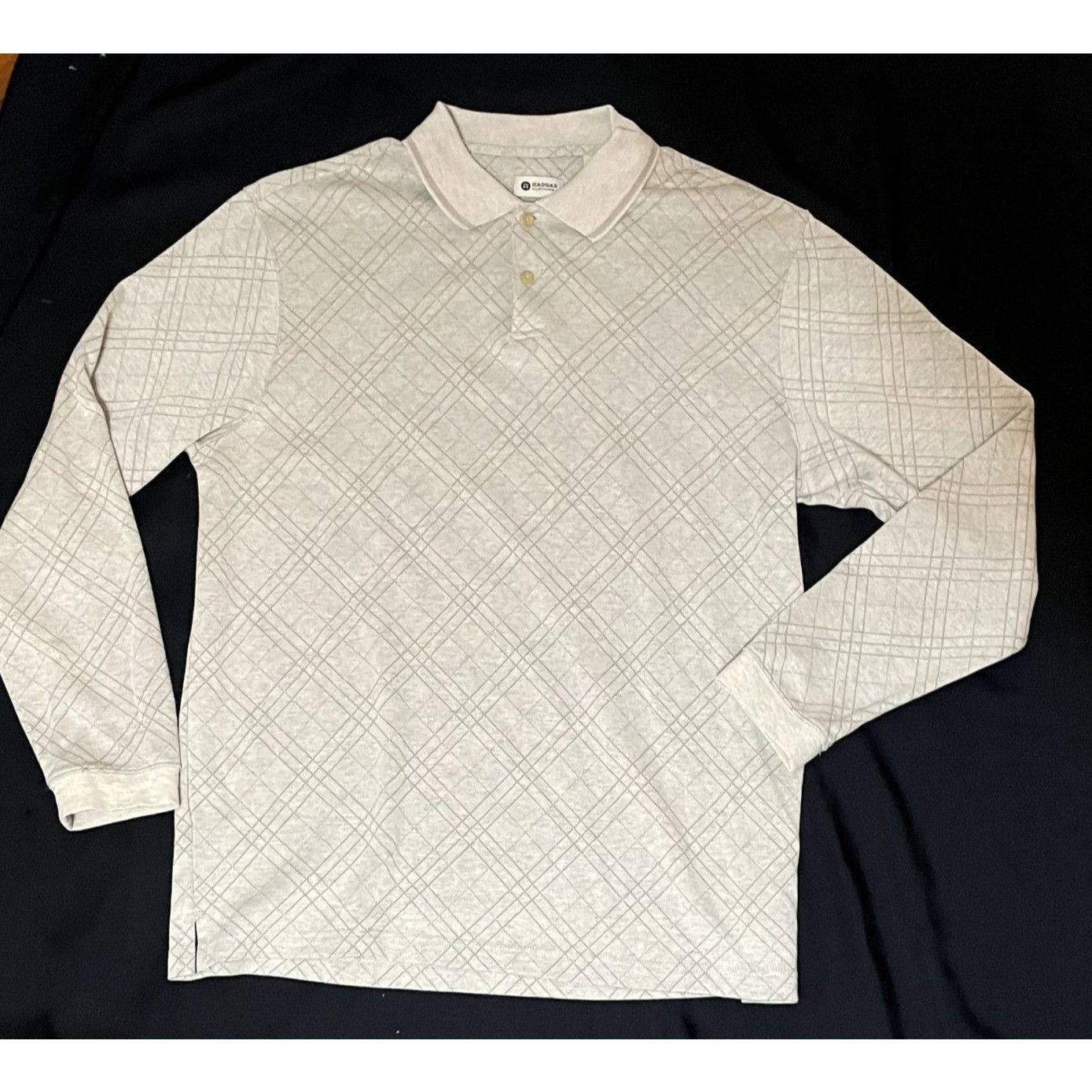 Haggar Haggar Polo Shirt Mens Large Long Sleeve Collared Plaid Grailed