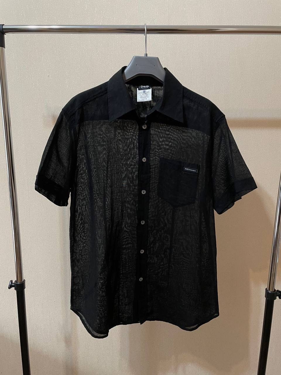 Dolce & Gabbana × Vintage Rare Vintage Dolce Gabbana Transparent Mesh Shirt Size US L / EU 52-54 / 3 - 1 Thumbnail