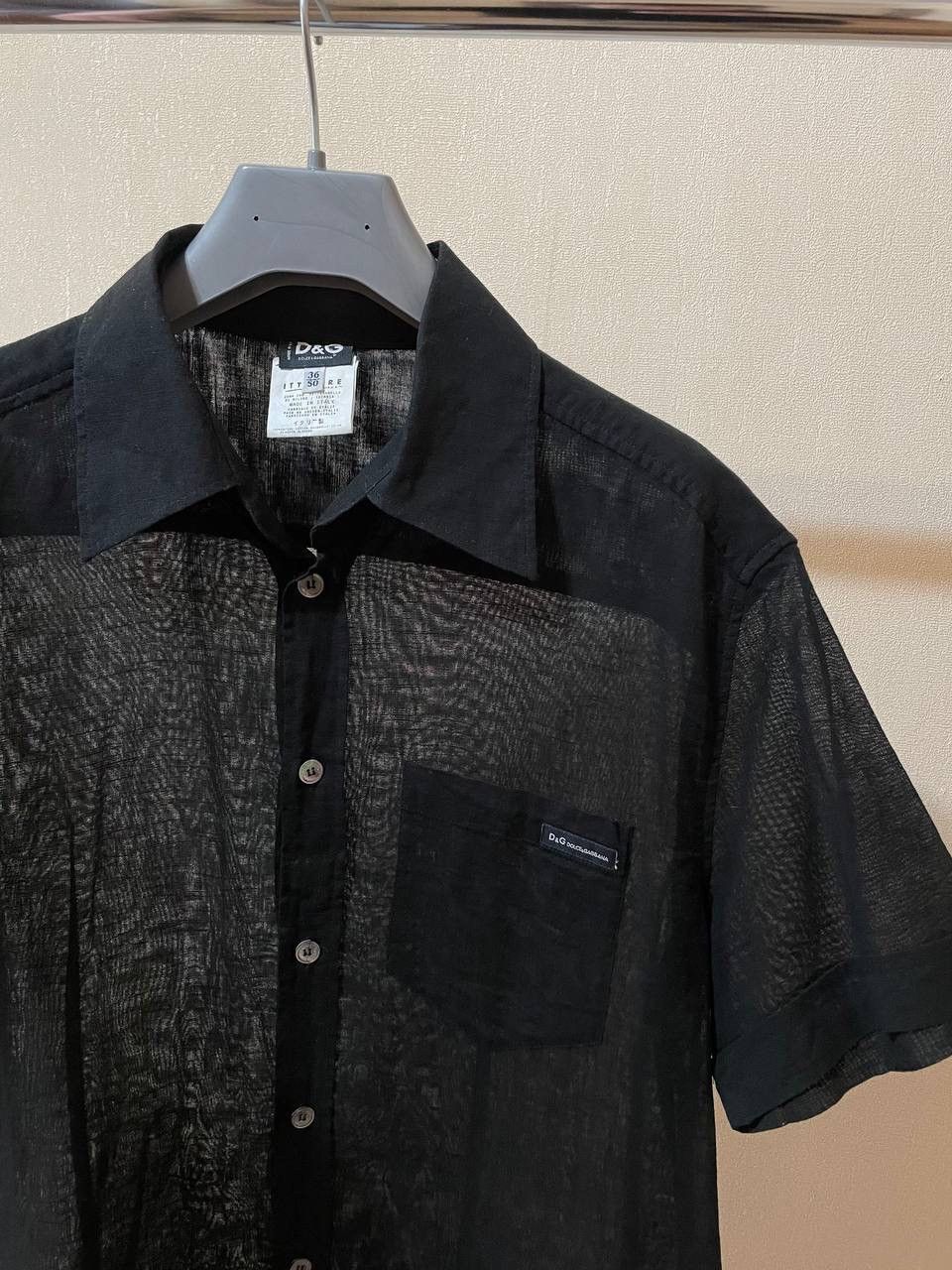 Dolce & Gabbana × Vintage Rare Vintage Dolce Gabbana Transparent Mesh Shirt Size US L / EU 52-54 / 3 - 3 Thumbnail