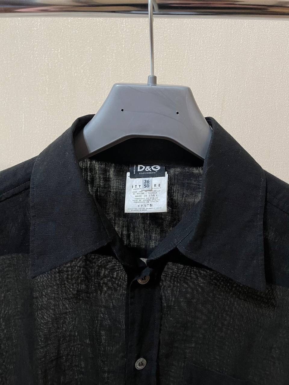 Dolce & Gabbana × Vintage Rare Vintage Dolce Gabbana Transparent Mesh Shirt Size US L / EU 52-54 / 3 - 4 Thumbnail