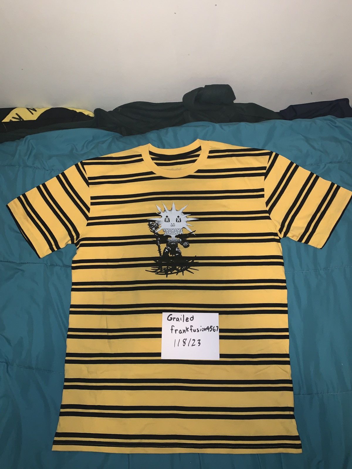 Sad Boys Sbe Merch Drain Gang World Tour 2022 Yellow Striped Shirt ...