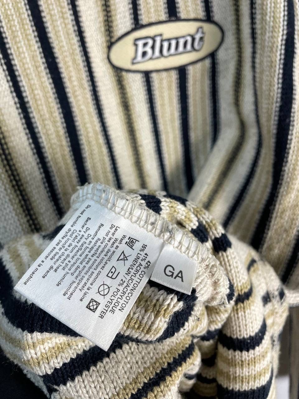 Vintage Vintage Y2K SK8 Blunt Drip Striped Sweater Size US M / EU 48-50 / 2 - 5 Thumbnail