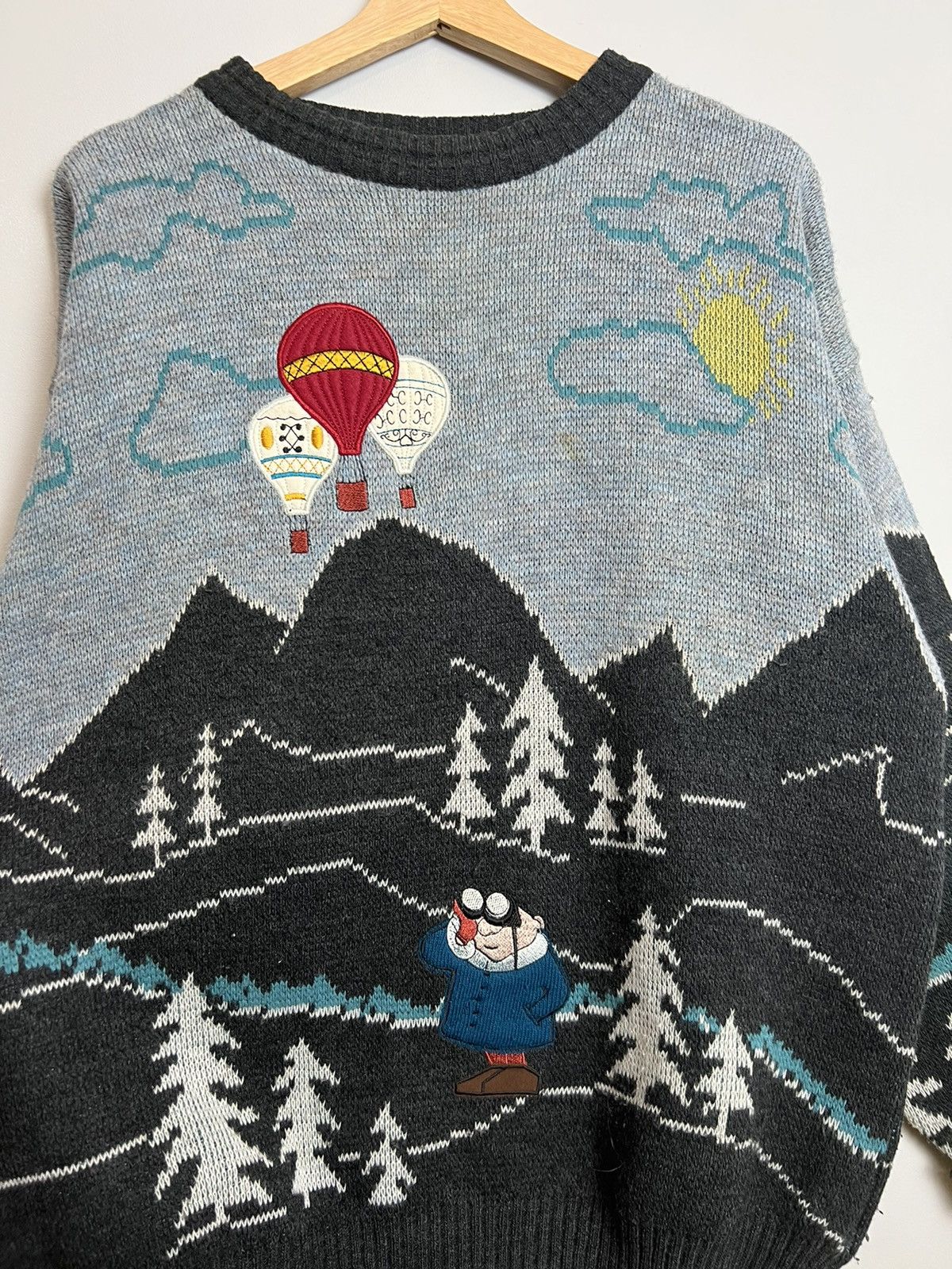 Vintage Vintage Avant Garde Forrest Baloons Japanese Vibe Knit Hype Size US M / EU 48-50 / 2 - 3 Thumbnail