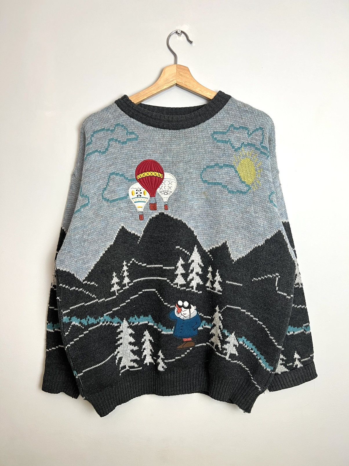 Vintage Vintage Avant Garde Forrest Baloons Japanese Vibe Knit Hype Size US M / EU 48-50 / 2 - 1 Thumbnail