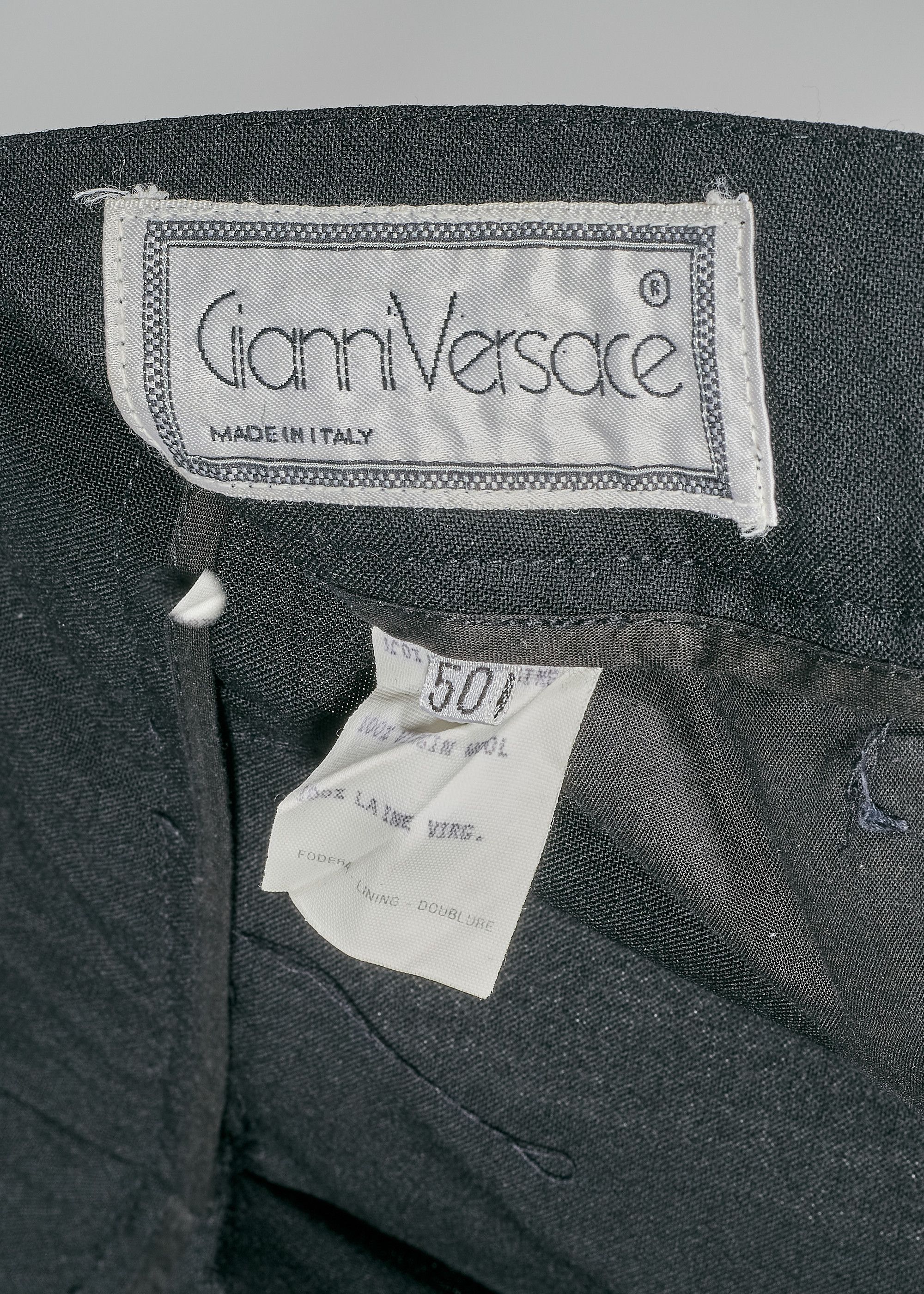 Versace Gianni Versace 90s Straight-leg Pleated Trouser Pants Size US 34 / EU 50 - 4 Thumbnail