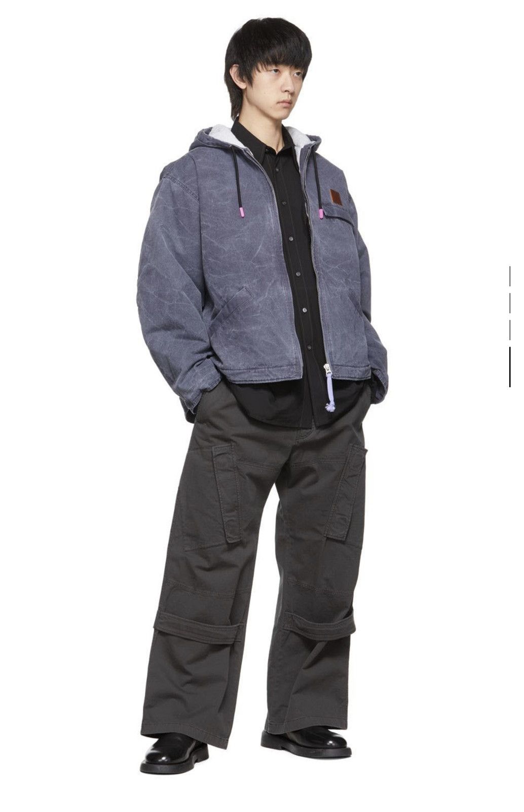Acne Studios Acne Studios Grey Organic Cotton Cargo Pants Size US 32 / EU 48 - 1 Thumbnail