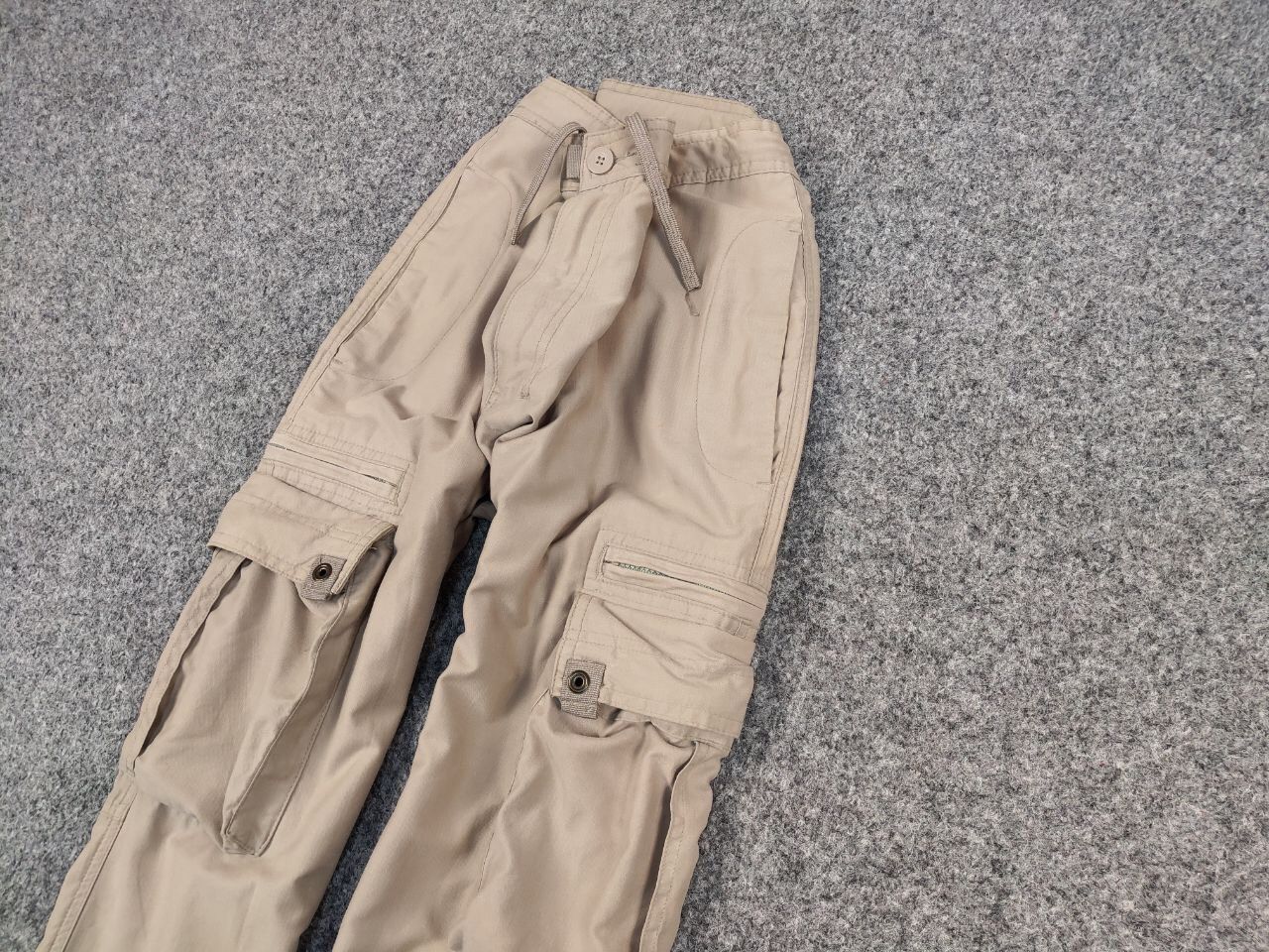 Japanese Brand Vintage 90s Cargo Zip Pants Travis Scott Japan Pocket Beige Size US 34 / EU 50 - 4 Thumbnail