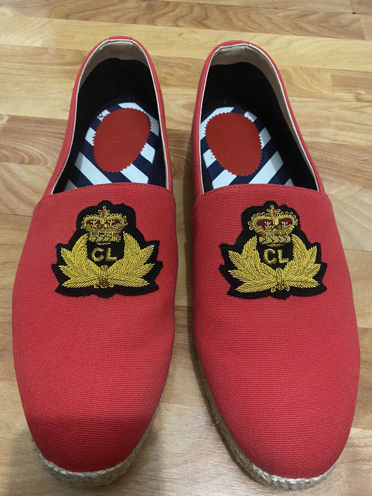 Christian Louboutin Red Espadrille Flats