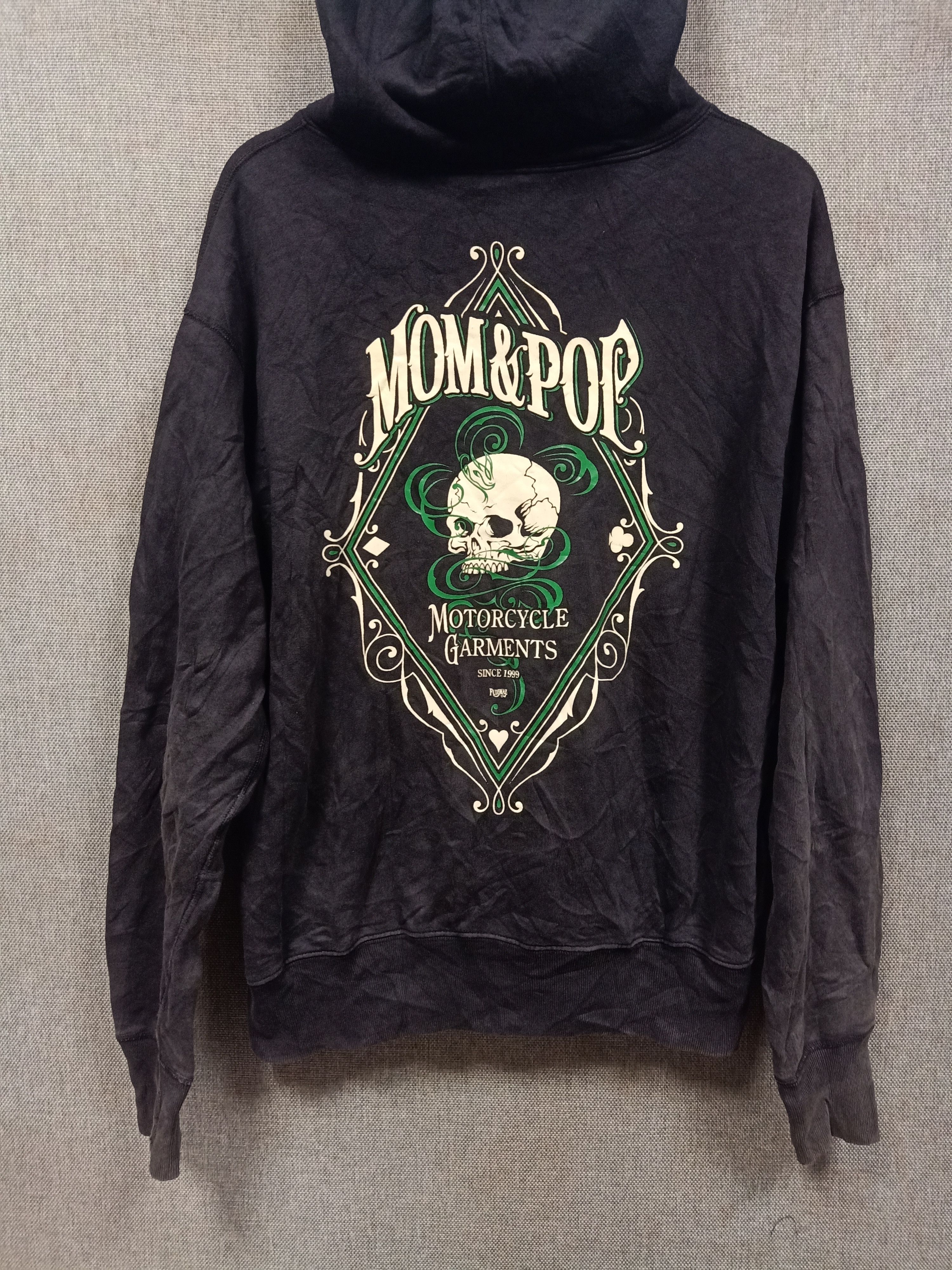 Vintage Vintage 90s sweatshirt hoodie motorcycle garments Size US L / EU 52-54 / 3 - 2 Thumbnail
