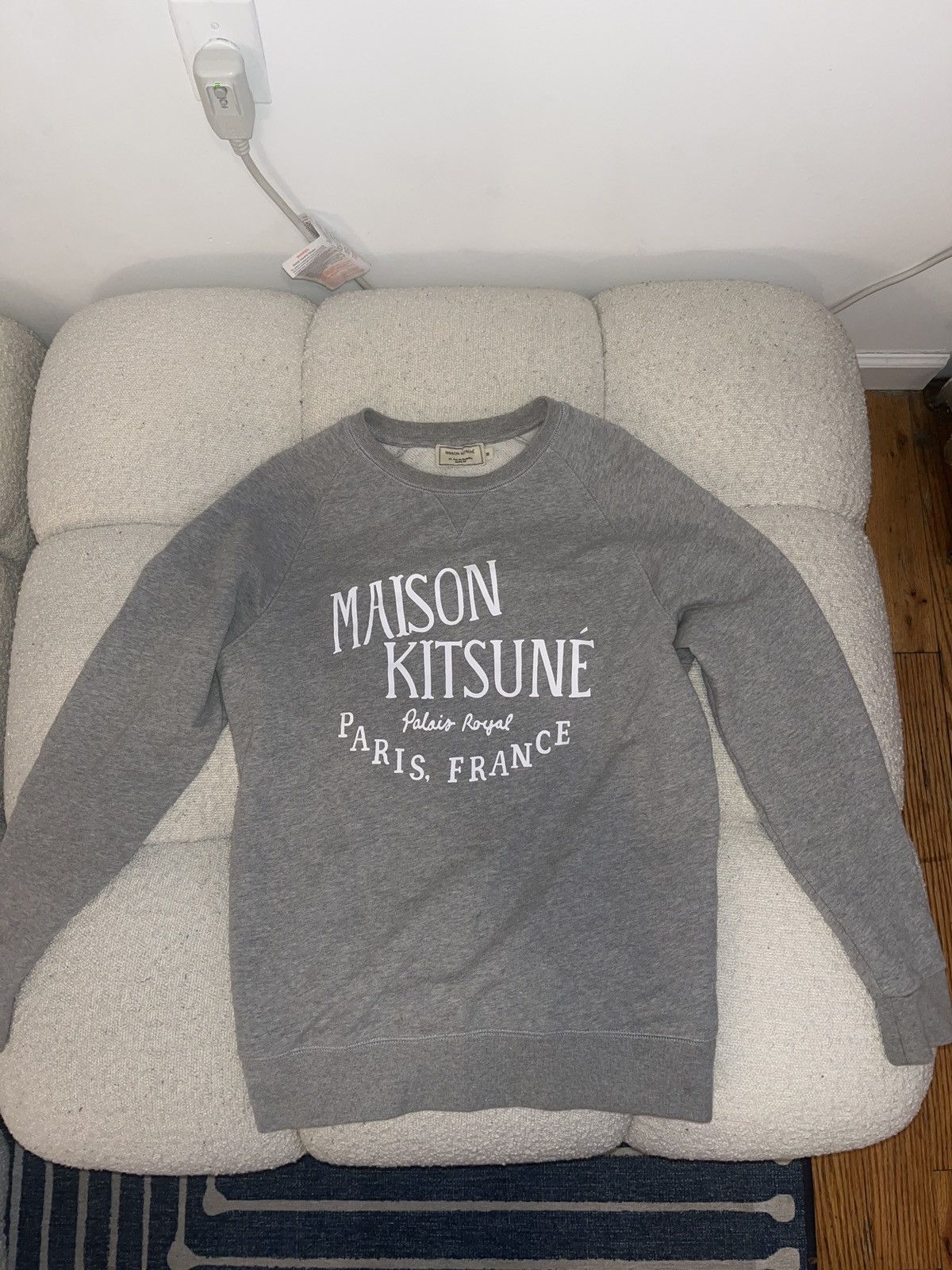 Madison Kitsune Grey Crewneck Sweatshirt (Size M)