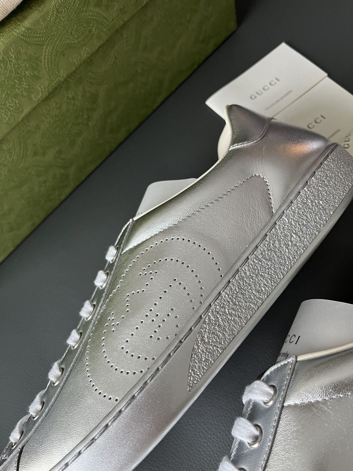 Gucci Runway Rare Brand New Iconic Gucci Logo Leather ACE Sneaker Size US 11 / EU 44 - 12 Thumbnail