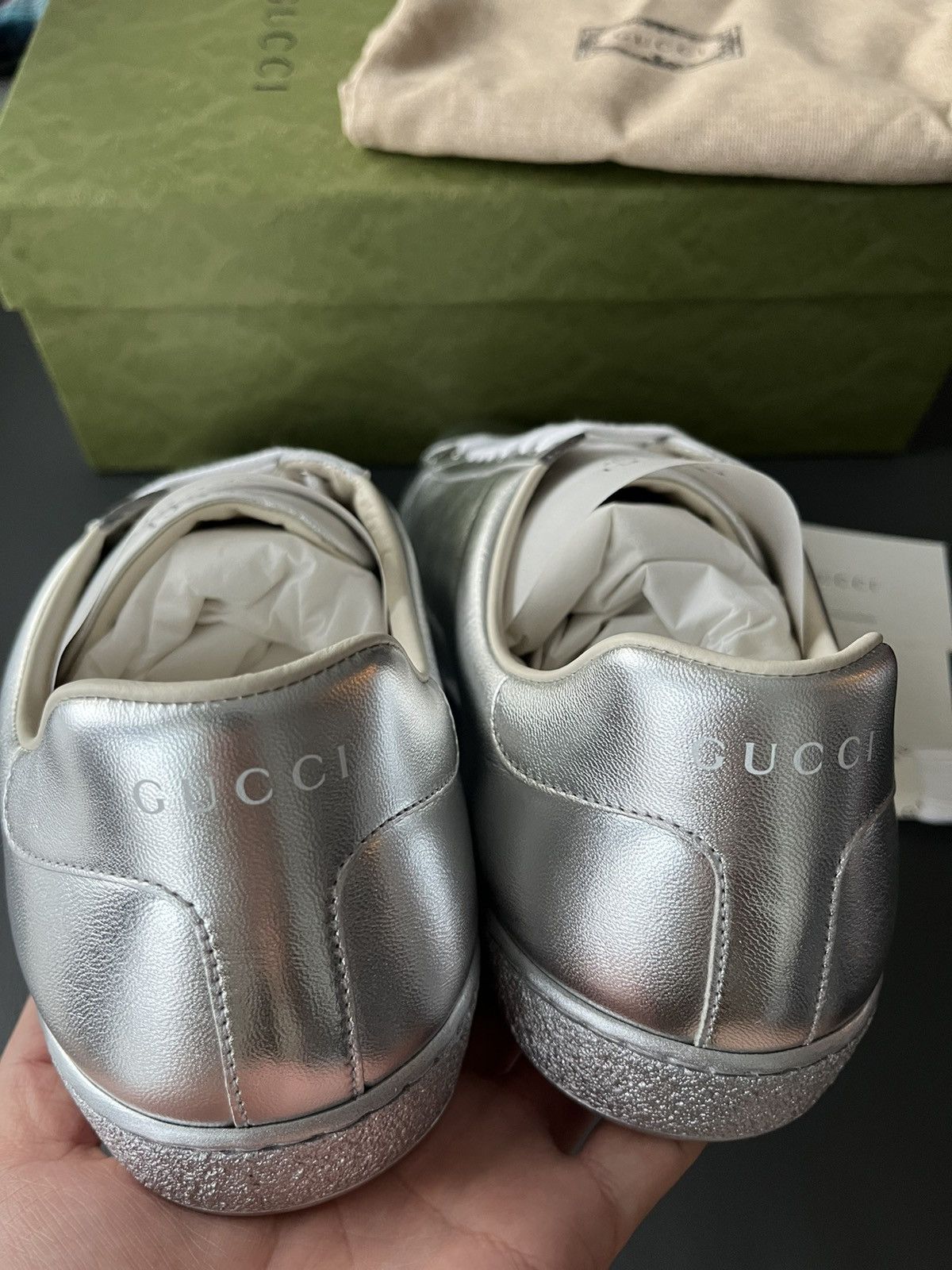 Gucci Runway Rare Brand New Iconic Gucci Logo Leather ACE Sneaker Size US 11 / EU 44 - 9 Thumbnail