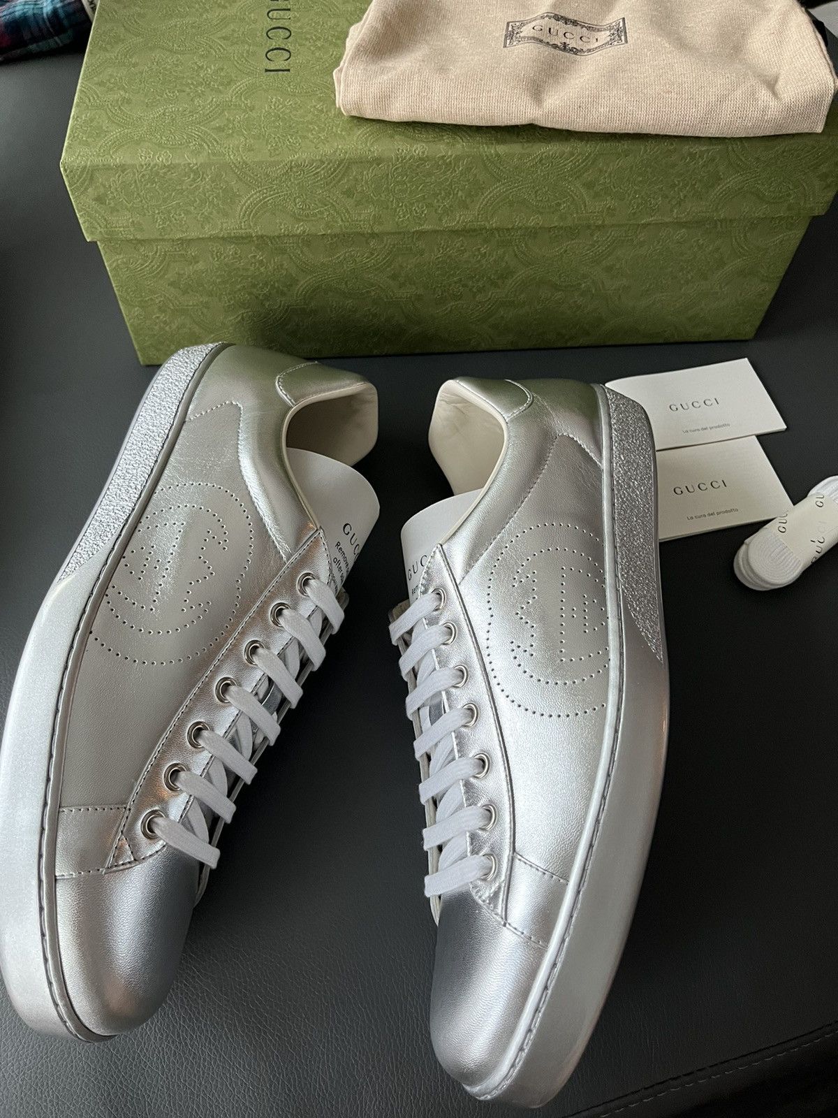 Gucci Runway Rare Brand New Iconic Gucci Logo Leather ACE Sneaker Size US 11 / EU 44 - 18 Thumbnail