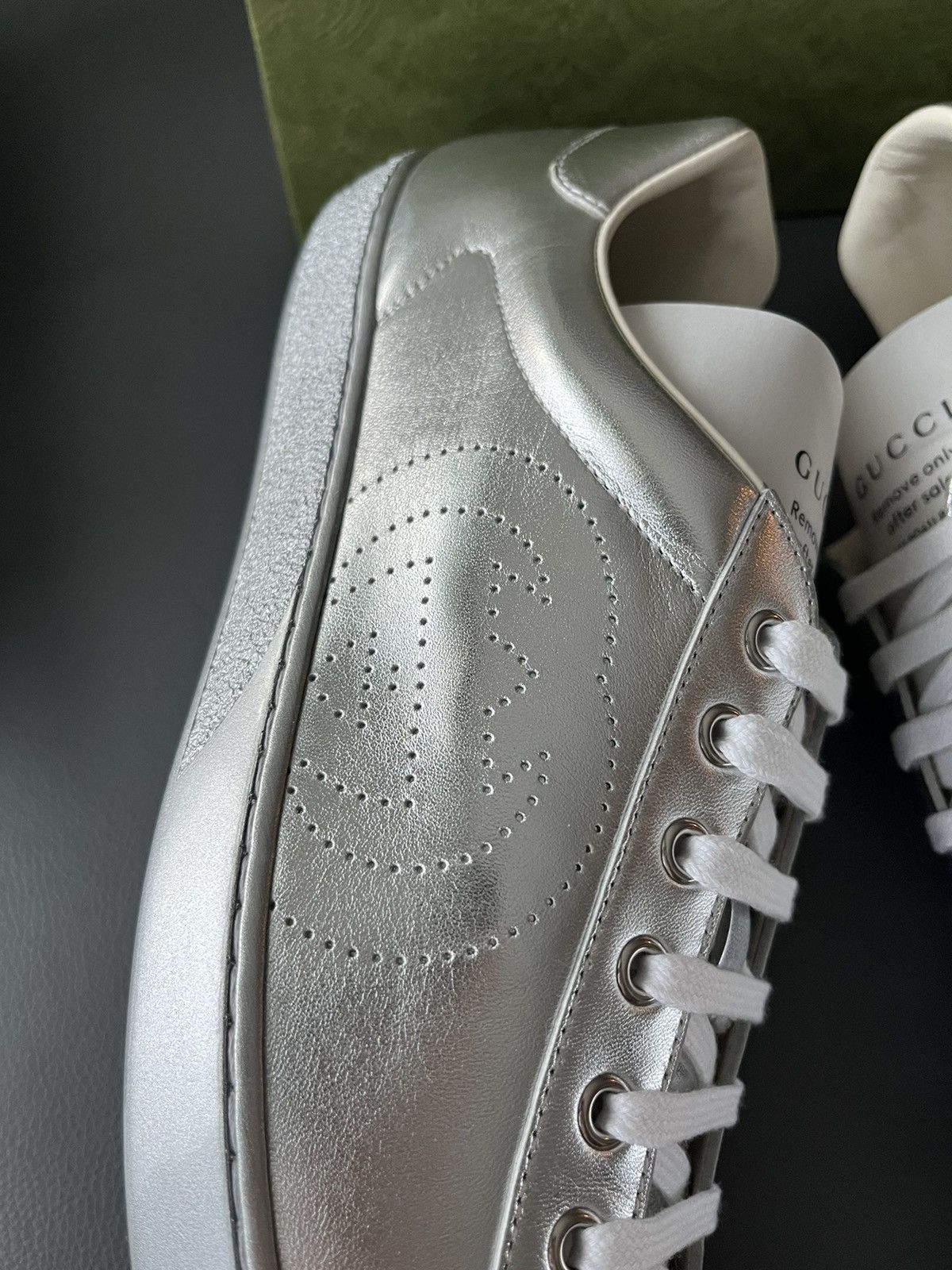 Gucci Runway Rare Brand New Iconic Gucci Logo Leather ACE Sneaker Size US 11 / EU 44 - 8 Thumbnail