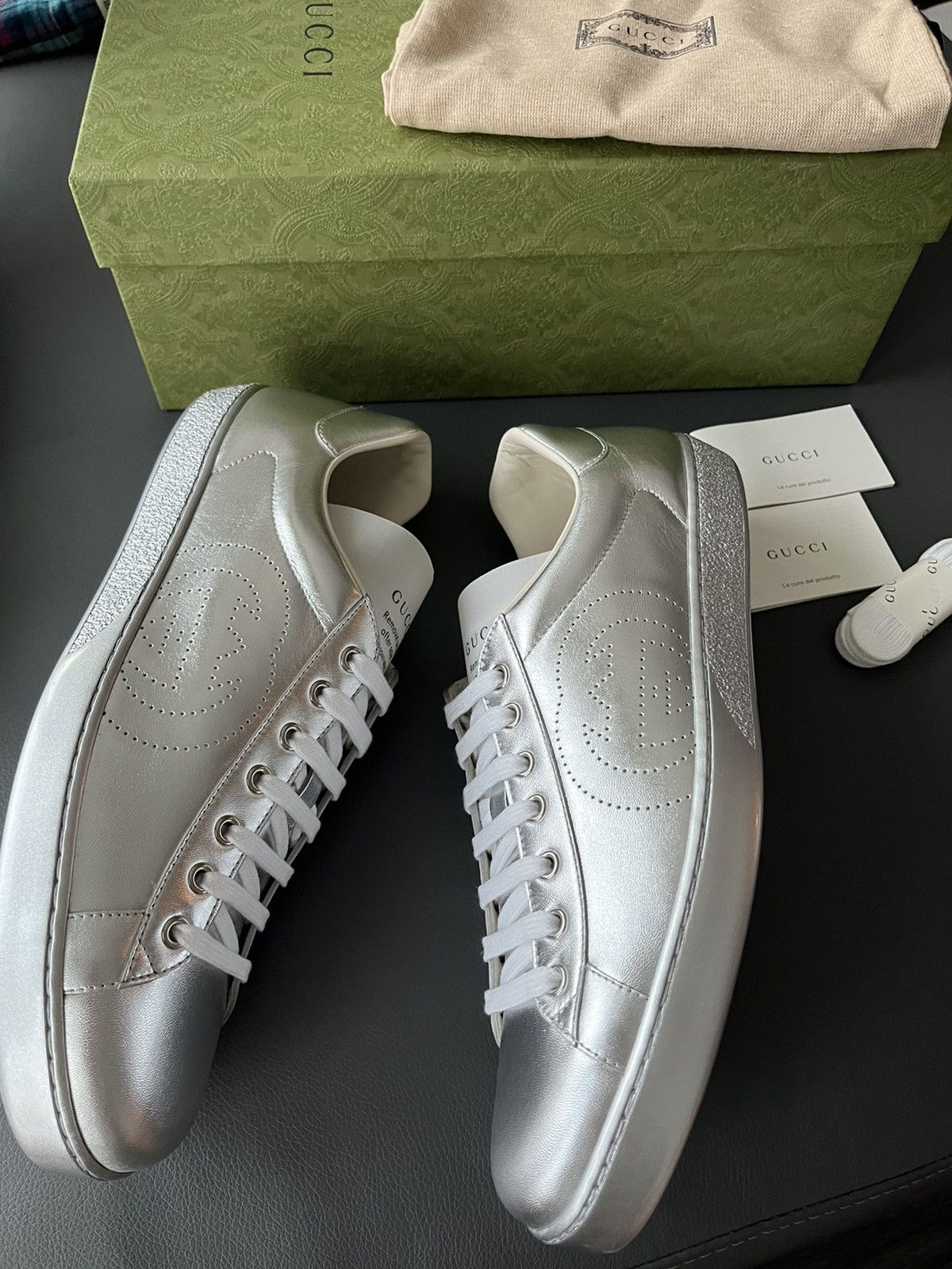Gucci Runway Rare Brand New Iconic Gucci Logo Leather ACE Sneaker Size US 11 / EU 44 - 2 Thumbnail