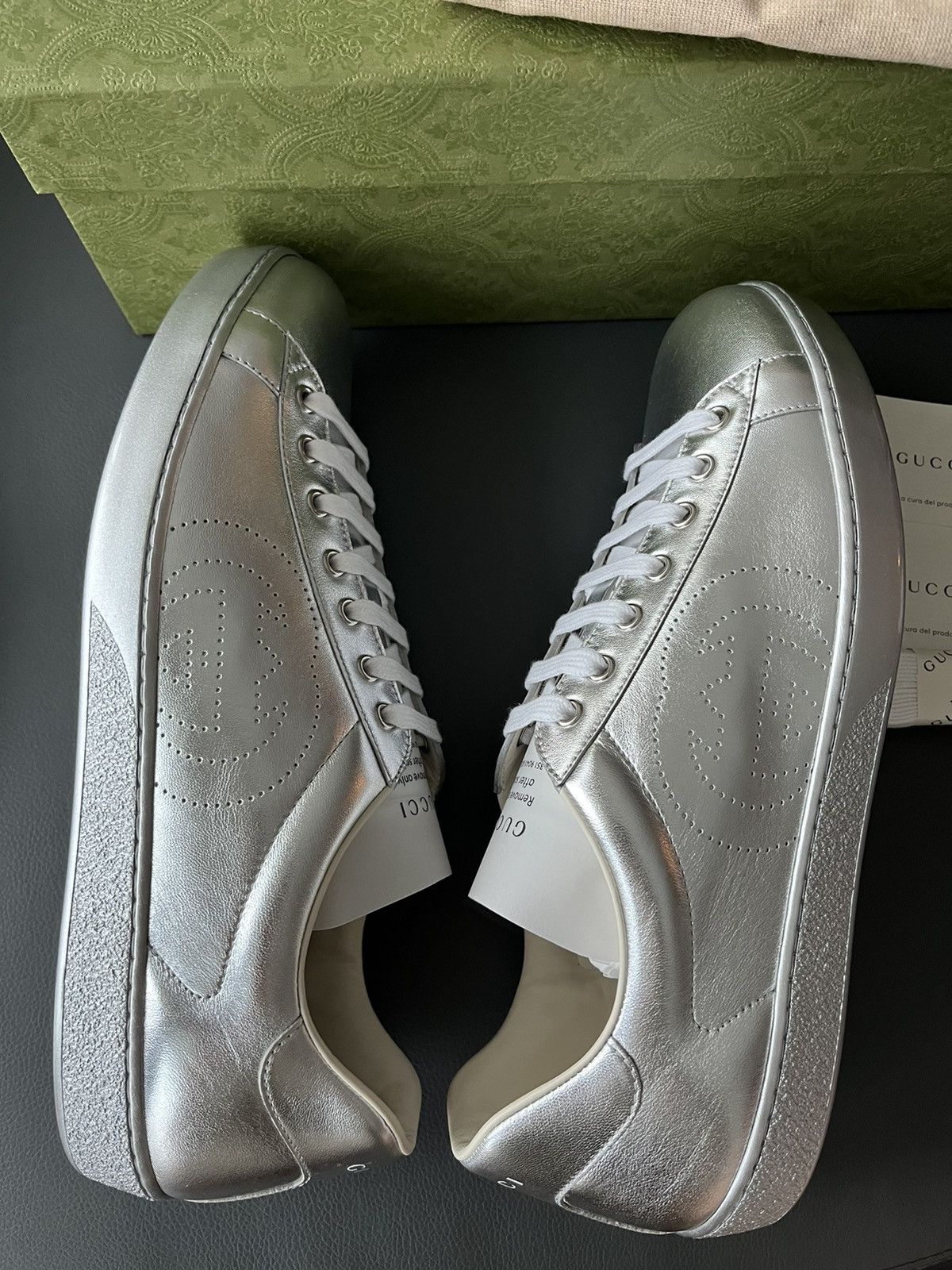 Gucci Runway Rare Brand New Iconic Gucci Logo Leather ACE Sneaker Size US 11 / EU 44 - 11 Thumbnail